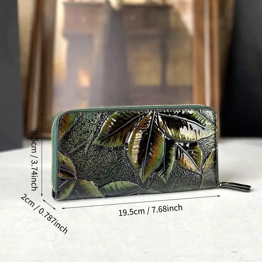 Other Retro Leaf Wallet Large Capacity Card Holder Size ONE SIZE - 2 Thumbnail
