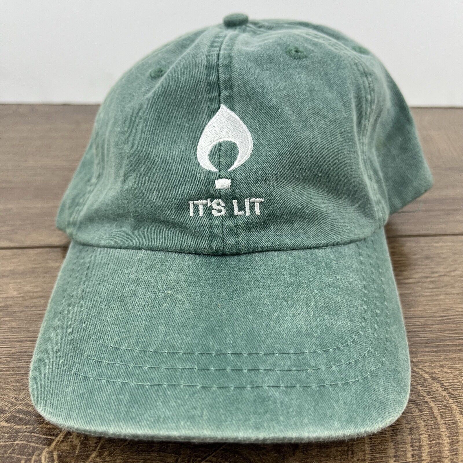 Other Its Lit Hat LIT Baseball Hat Green Hat Adjustable Hat Green Size ONE SIZE - 4 Thumbnail