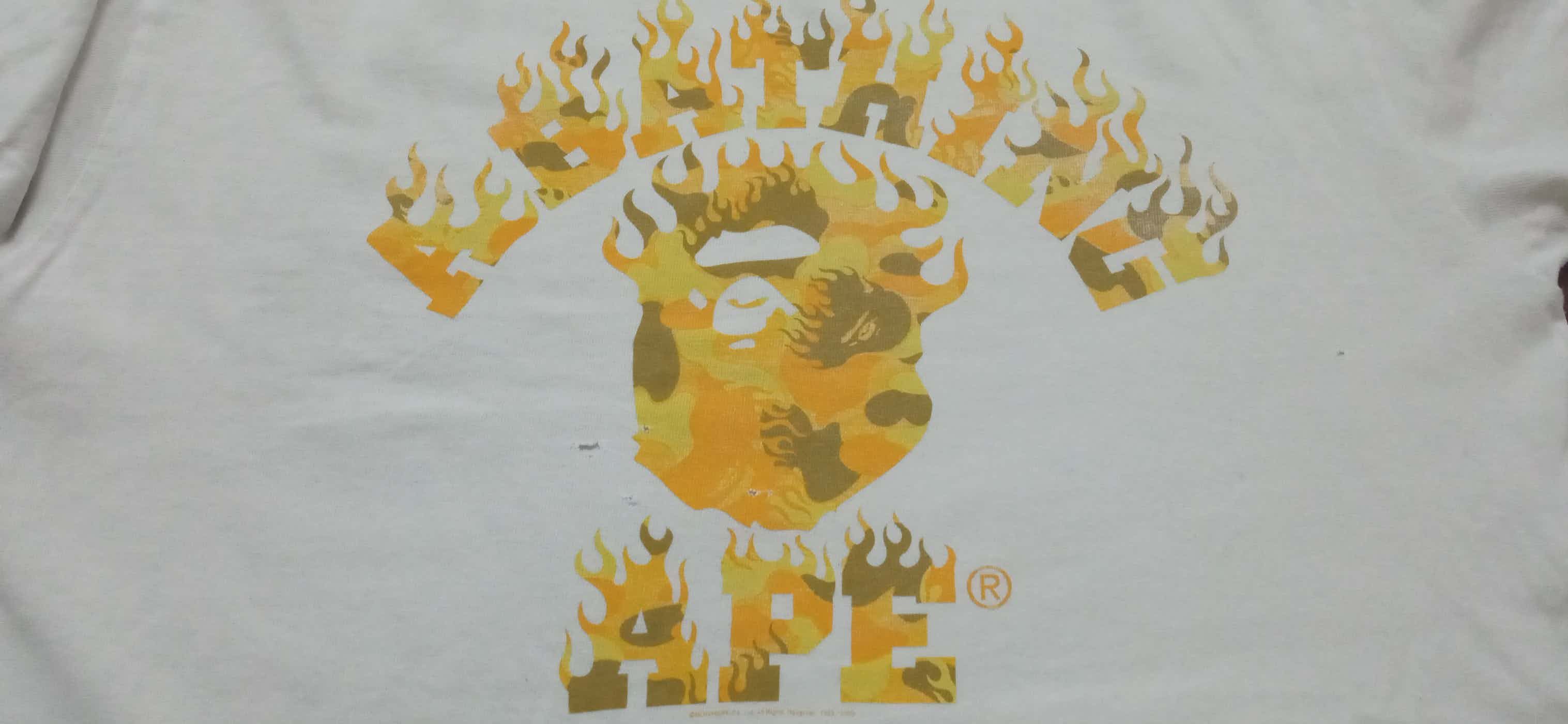 Bape Bathing Ape Flaming Reds Tee Size US L / EU 52-54 / 3 - 3 Thumbnail