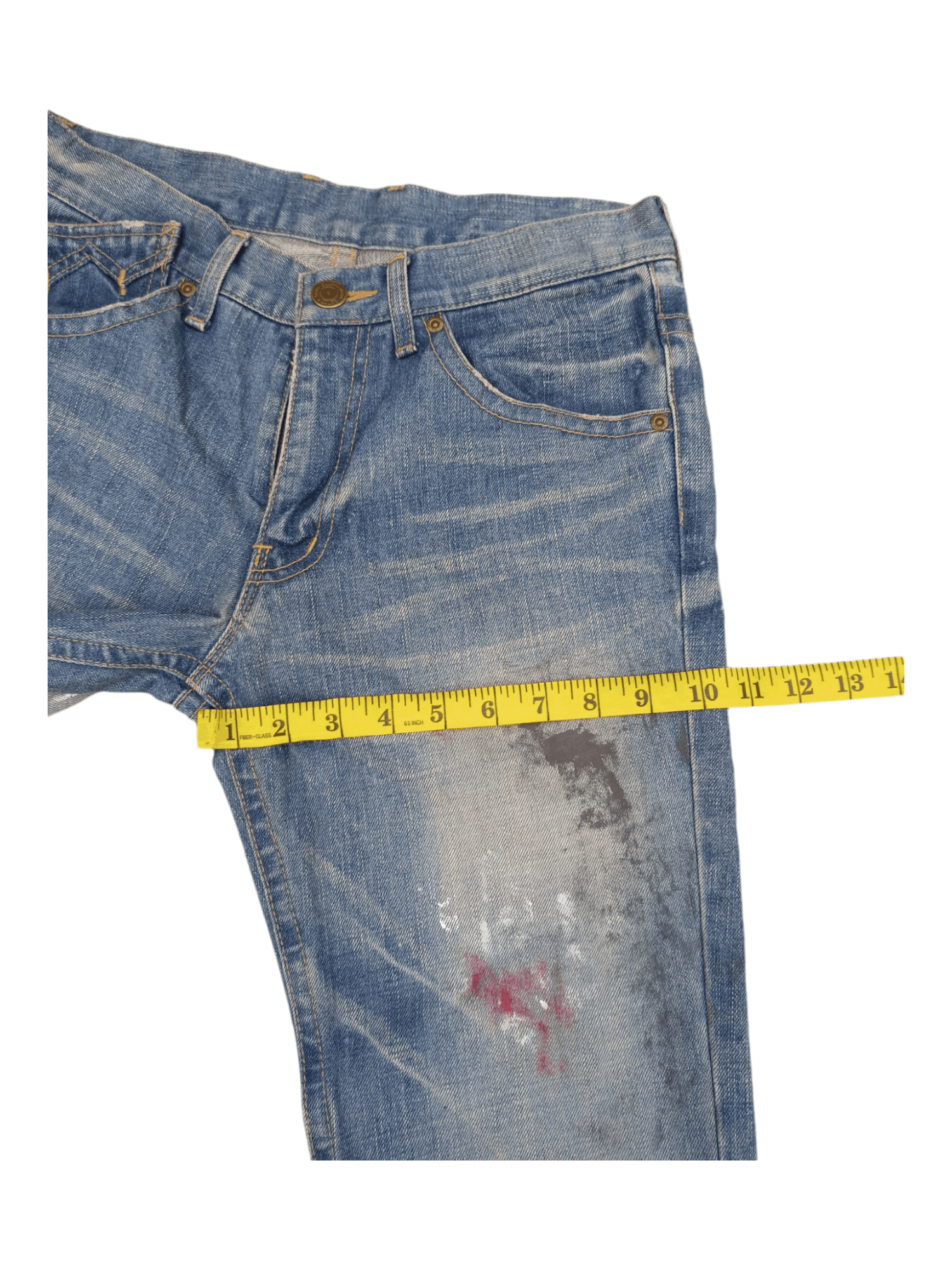 Japanese Brand Rattle Trap Paint Skin Mud Max Minimalist Flare Denim Size US 28 / EU 44 - 22 Thumbnail