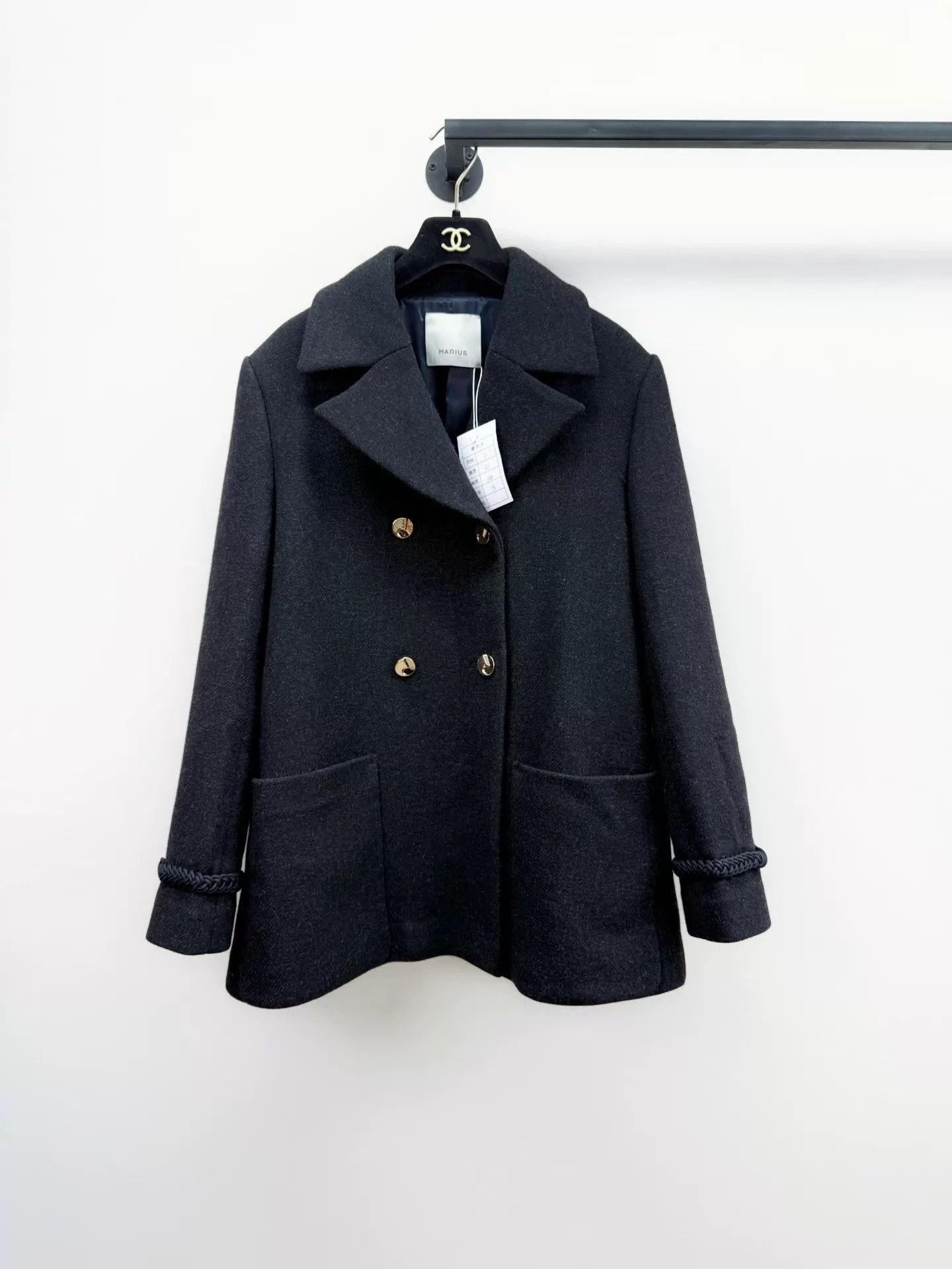 Other Marius Authentic Double-Breasted Wool L Coat NWOT Size L / US 10 / IT 46 - 1 Thumbnail