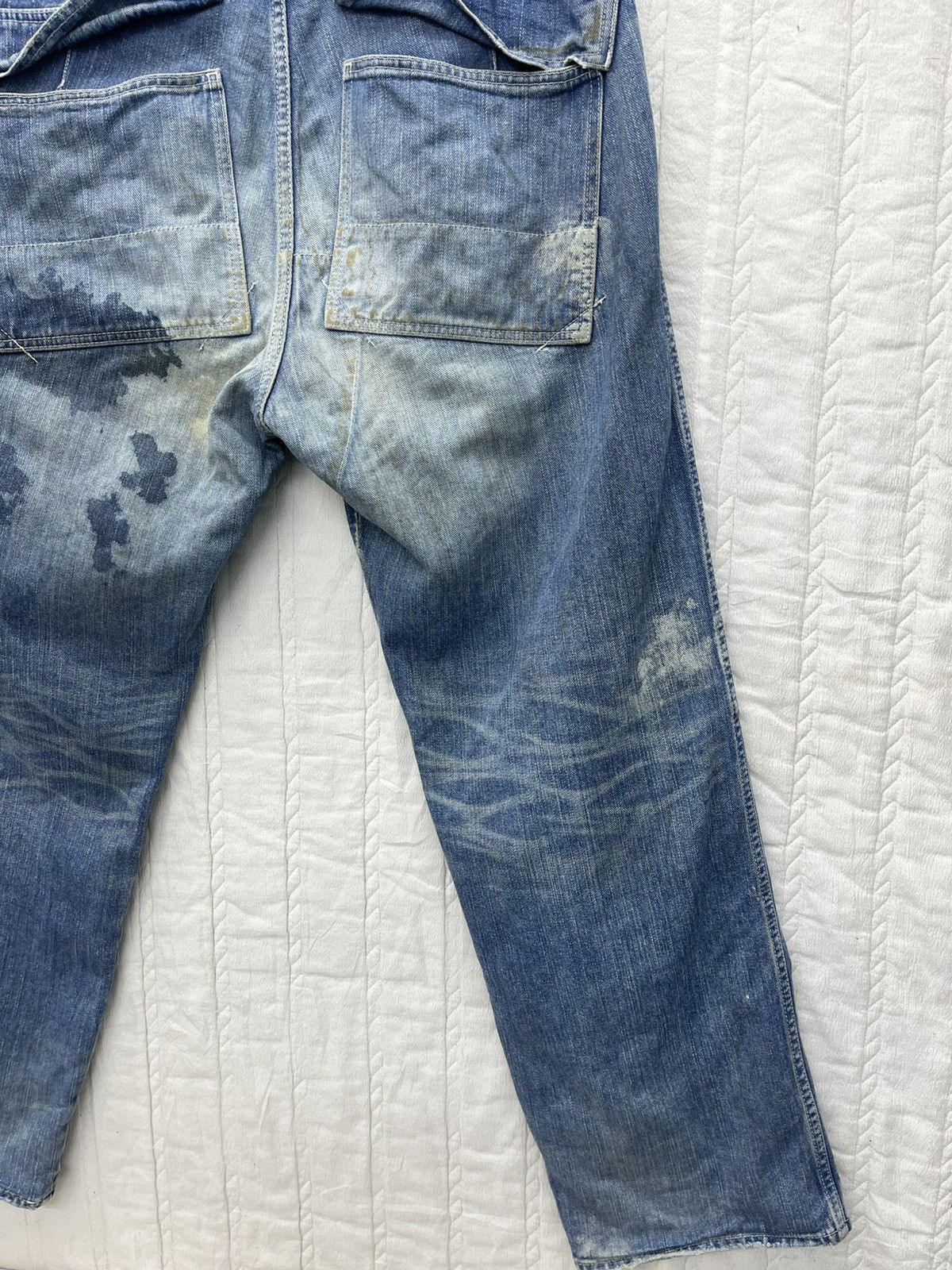 MasterPiece × Vintage ARCHIVE💥MASTERPIECE RECONSTRUCTED DOUBLE KNEE DENIM Size US 35 - 7 Thumbnail