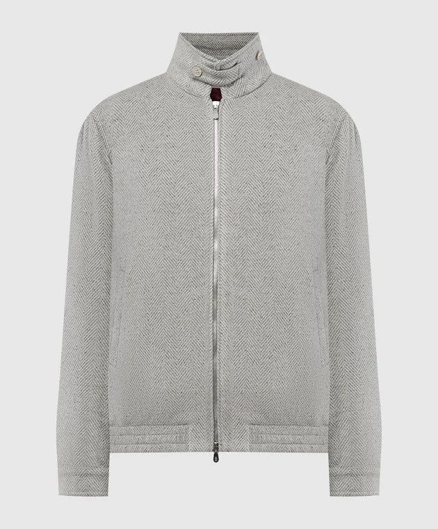 Brunello Cucinelli o1w1db10326 Jacket With Wool in Grey Size US L / EU 52-54 / 3 - 1 Thumbnail