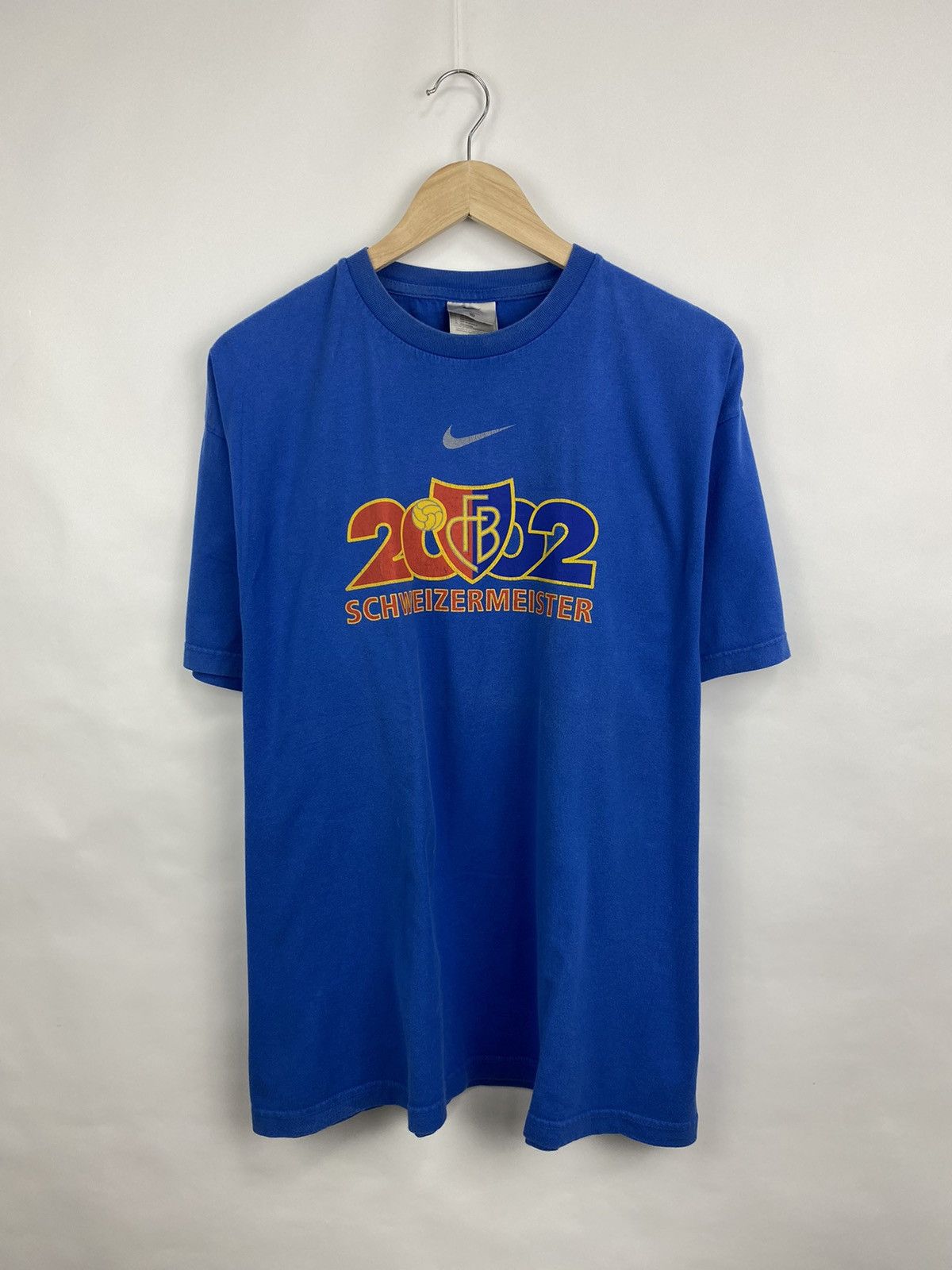 Nike 🇨🇭 Vintage 2002 Nike Basel Football Jersey T-Shirt rare Y2K Size US XL / EU 56 / 4 - 3 Thumbnail