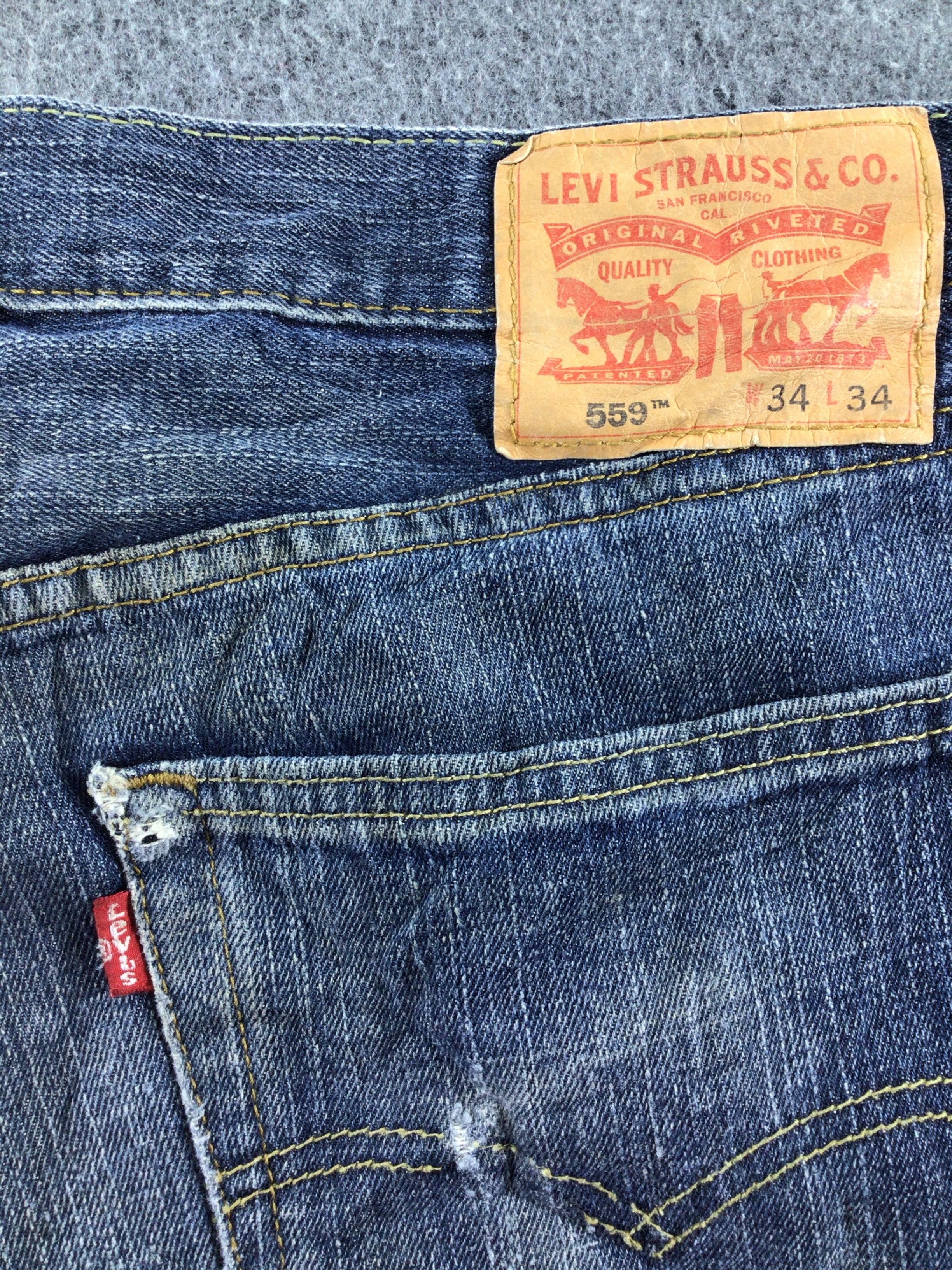 Levi's Vintage Levis 559 Jeans Blue Wash Denim -J475 Size US 35 - 5 Thumbnail