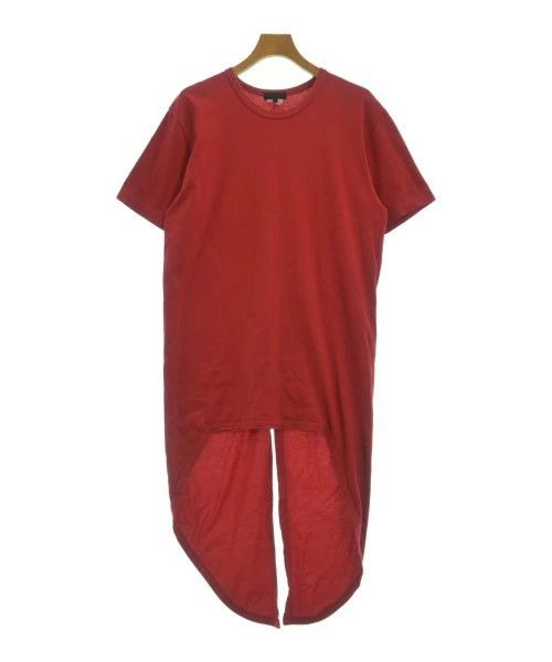 Comme des Garcons Homme Plus T-Shirts Long Back Crewneck Cotton Short Sleeve Red Size US L / EU 52-54 / 3 - 1 Thumbnail