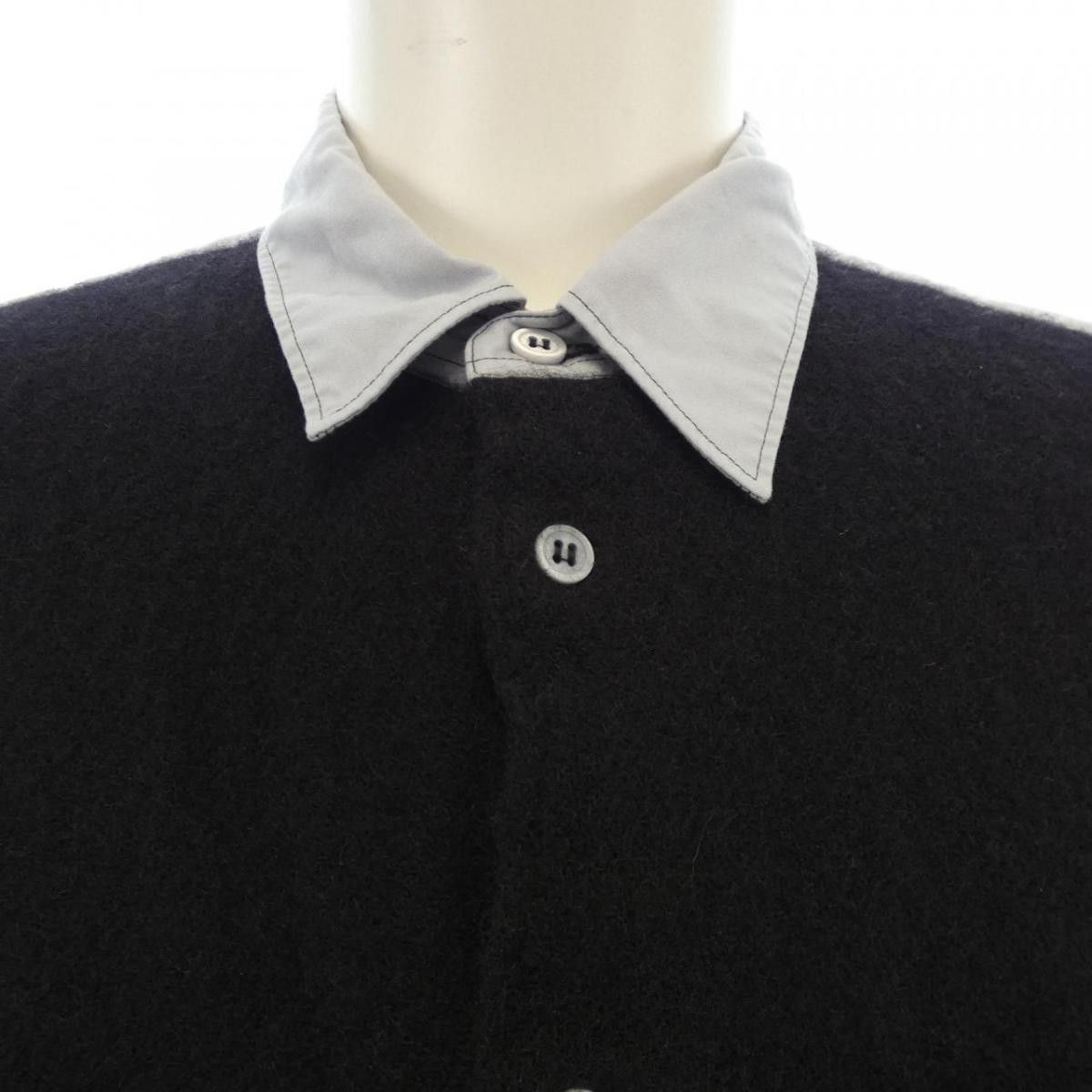 Comme des Garcons Homme Plus Shirt Cotton Wool Long Sleeve Button Up Plain Gray Size US M / EU 48-50 / 2 - 3 Thumbnail