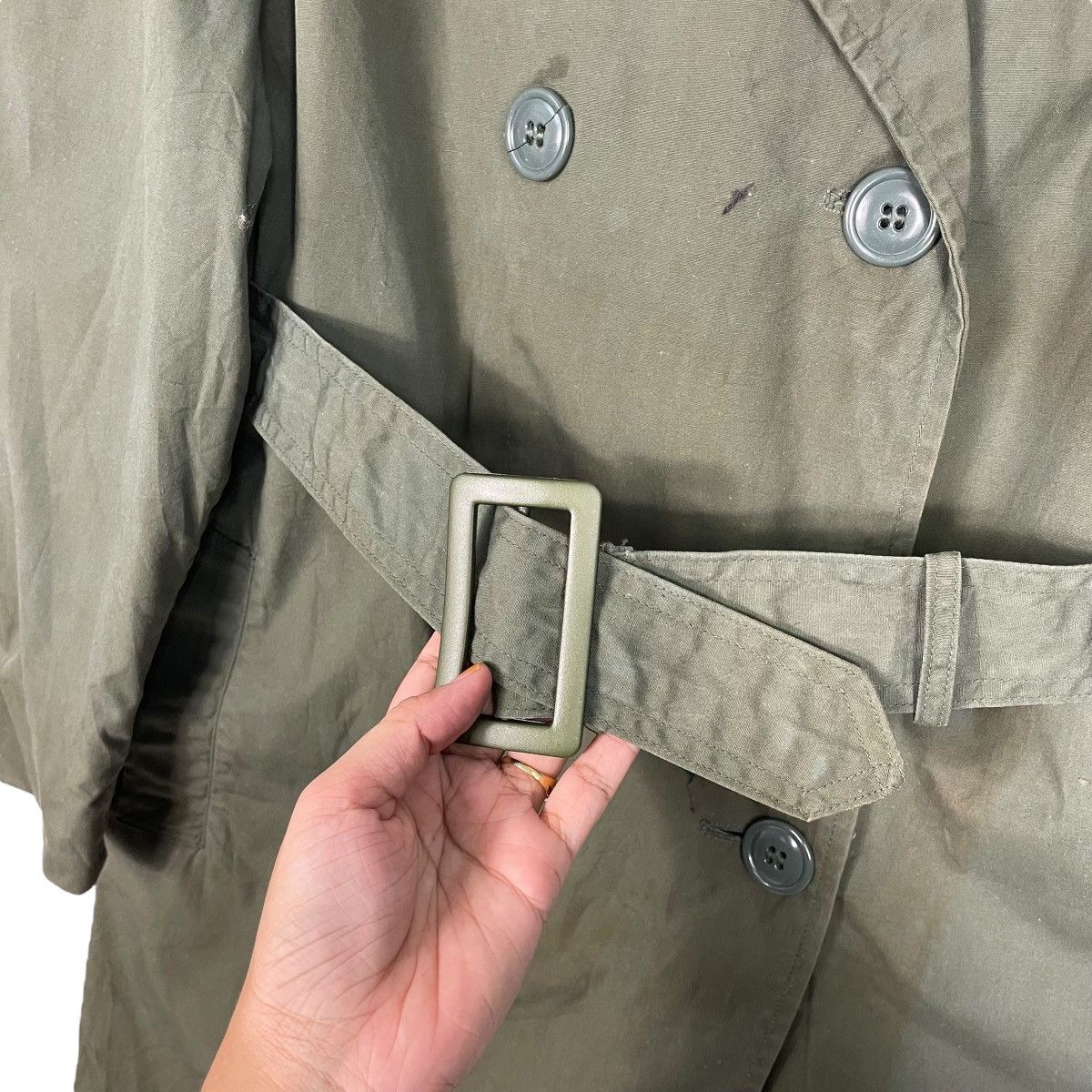 Vintage Vintage Brownwood Mfg US Military Double Breasted Trenchcoat Size L / US 10 / IT 46 - 15 Thumbnail