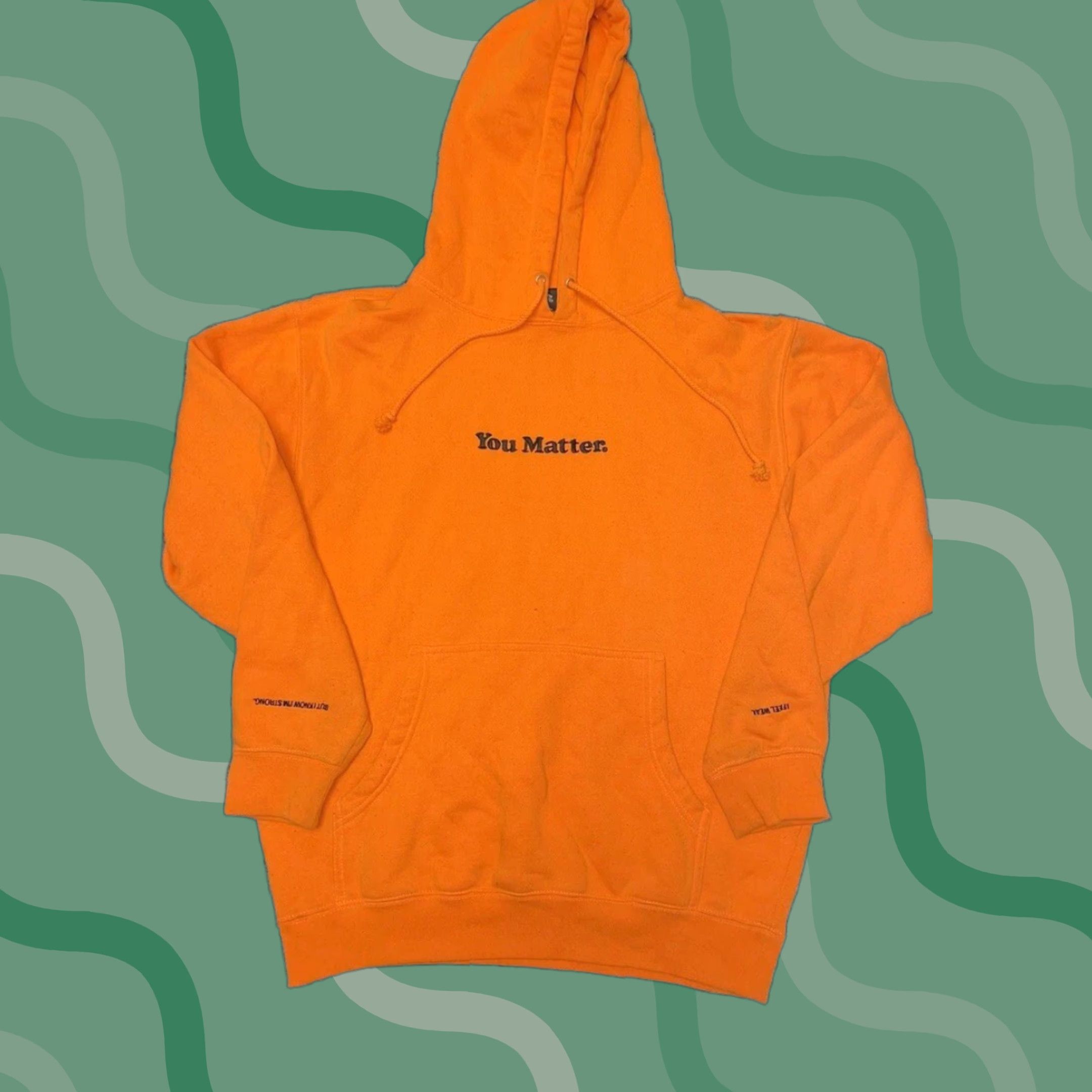 Harmony You Matter Hoodie Unisex Embroidered Orange Size S Pullover Rainbow 70% Cotton/30% Polyester Mens Womens Size US S / EU 44-46 / 1 - 1 Thumbnail