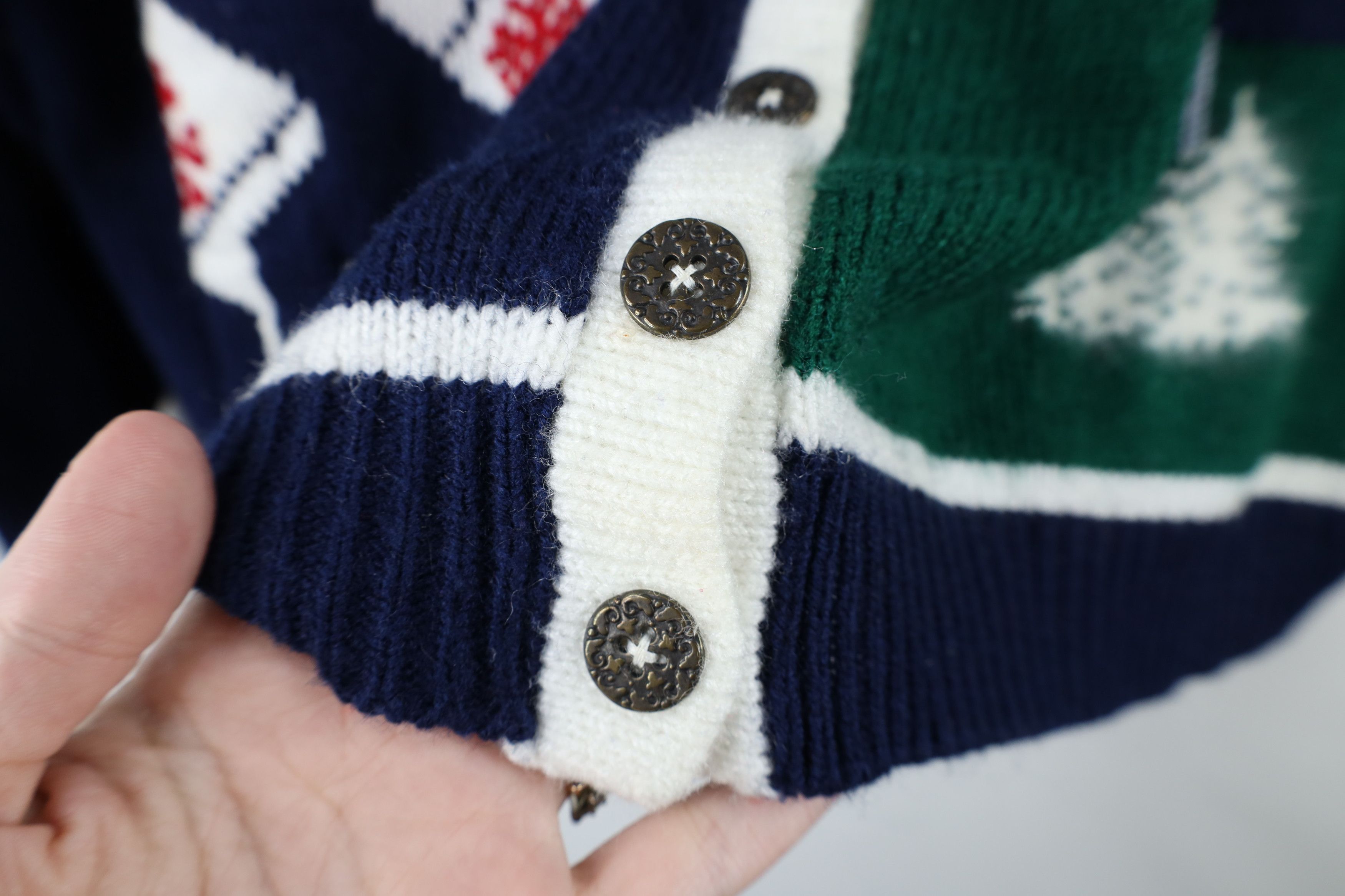 Vintage Vintage 90s Streetwear Christmas Winter Cardigan Sweater Size L / US 10 / IT 46 - 6 Thumbnail