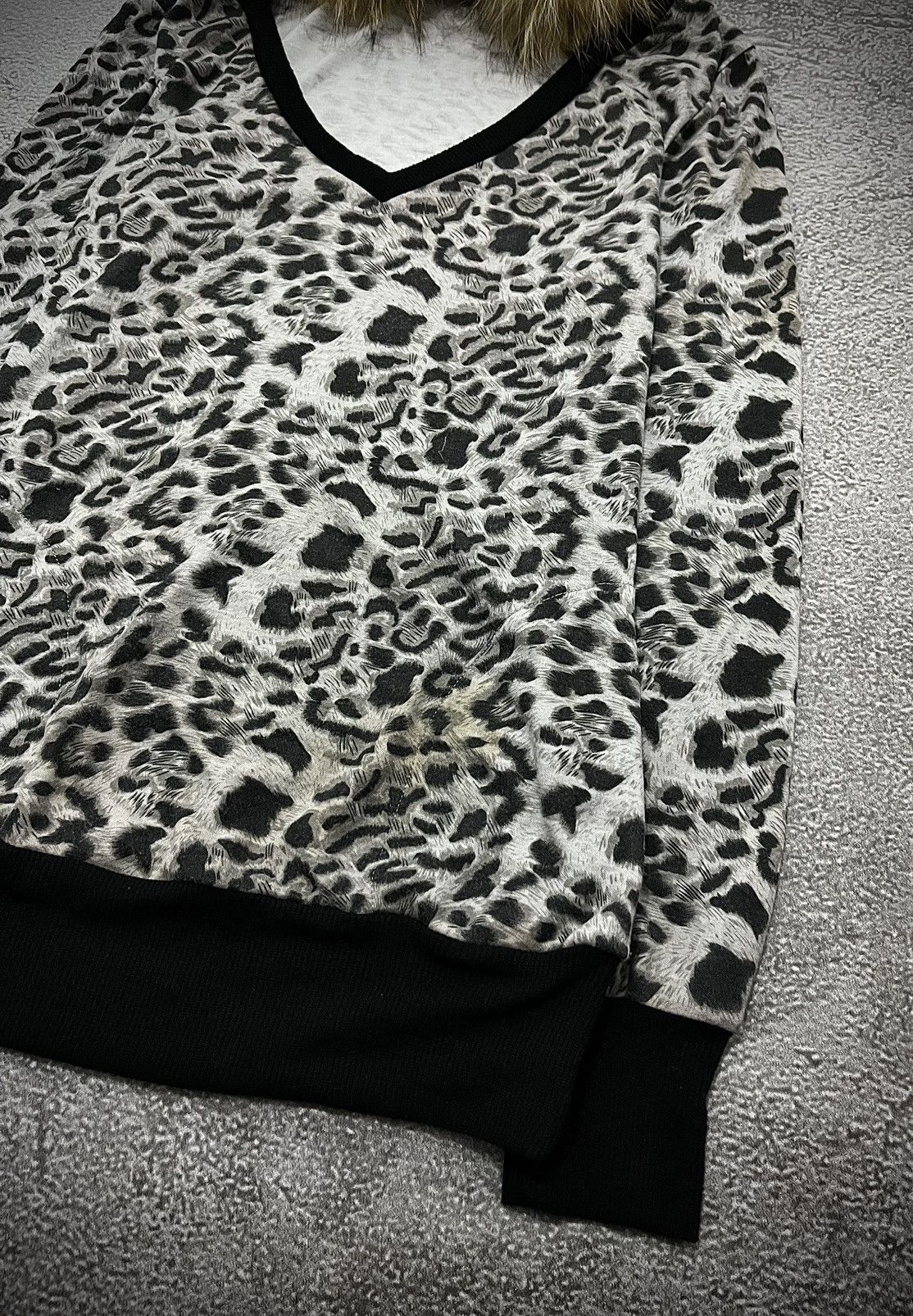 Japanese Brand Y2K Japanese Skinny Lip Fur Leopart Print Hoodie Size US M / EU 48-50 / 2 - 3 Thumbnail
