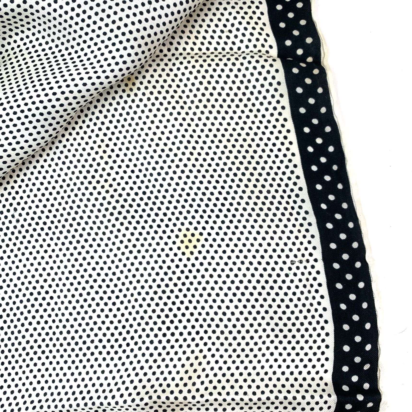 Vintage VINTAGE Black White Polka Dot Neck Scarf 11" x 40.5" Polka Dot Scarf Women Mens Size ONE SIZE - 4 Thumbnail