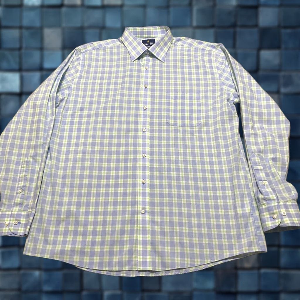 Stafford Stafford Mens Shirt Multicolor Plaid Long Sleeve Button-Front Easy Care sz 17.5 Size US XXL / EU 58 / 5 - 1 Thumbnail