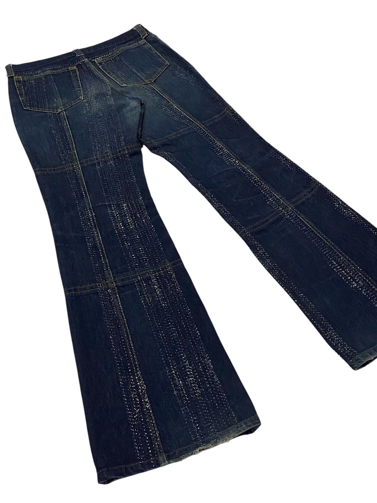 Tornado Mart Tornado Mart Flare Textile Boro Line Style Denim Pants Size US 30 / EU 46 - 24 Thumbnail