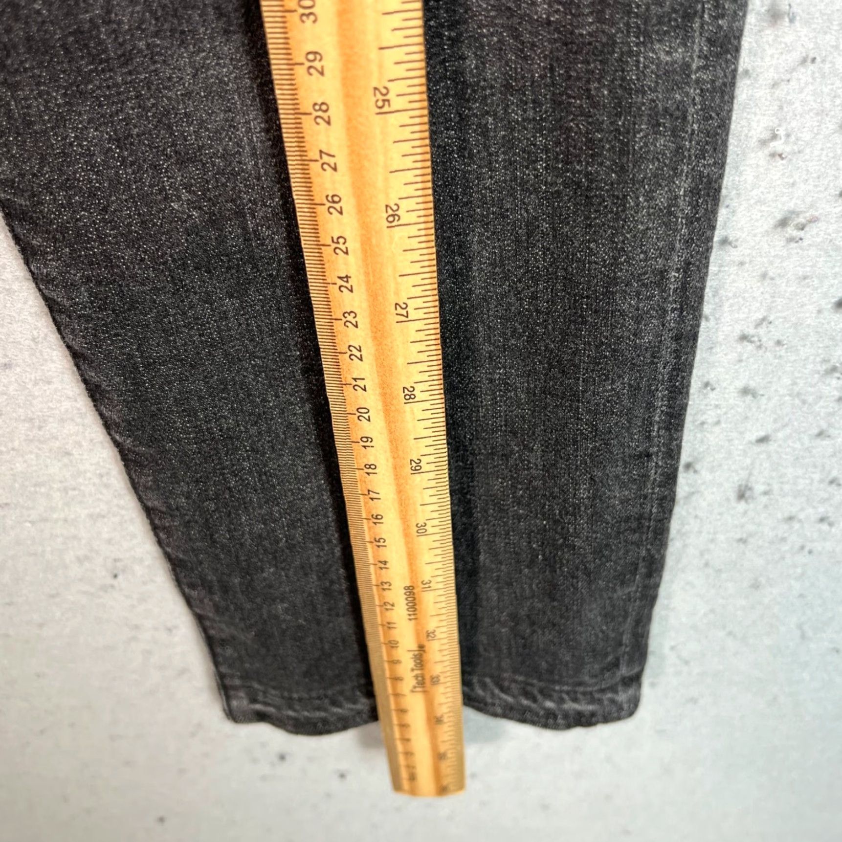 Frame FRAME Jeans Womens Mid Rise Slim Leg Size 25 Black Stretch Denim Pants Size 42" / US 20 - 7 Thumbnail
