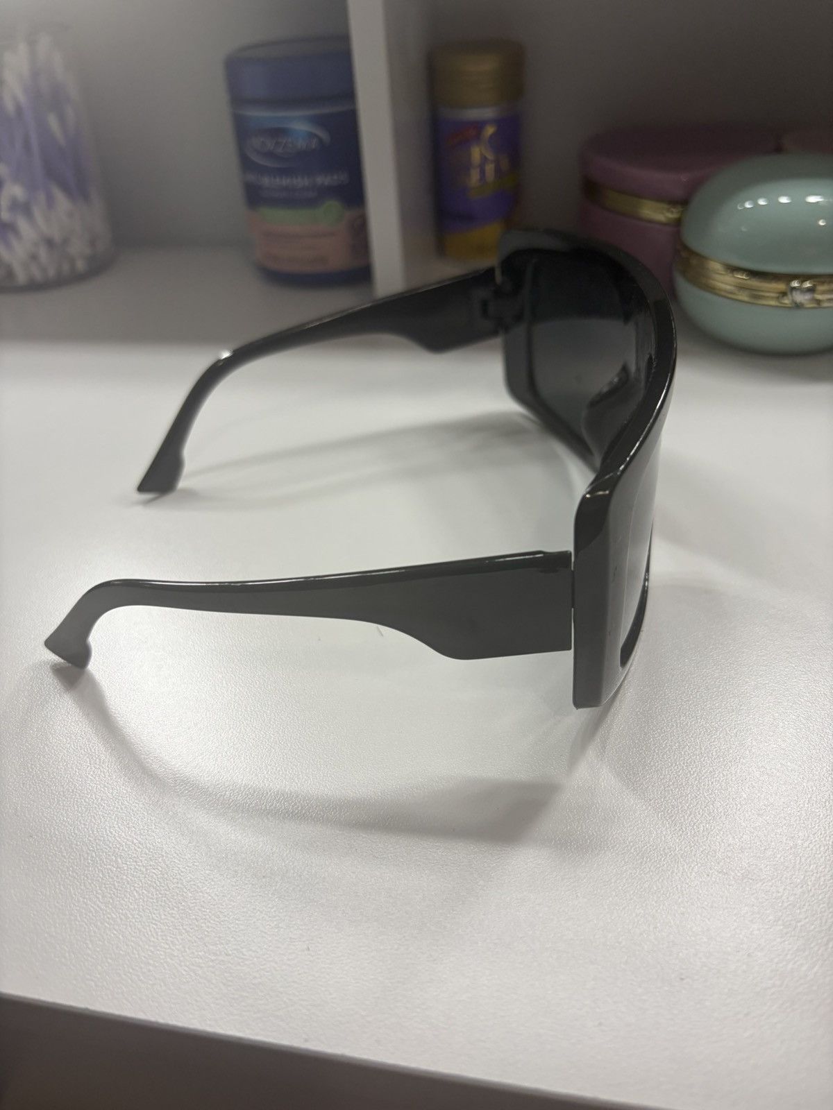 Shein Black Square Sunglasses with Black Lense Size ONE SIZE - 3 Thumbnail