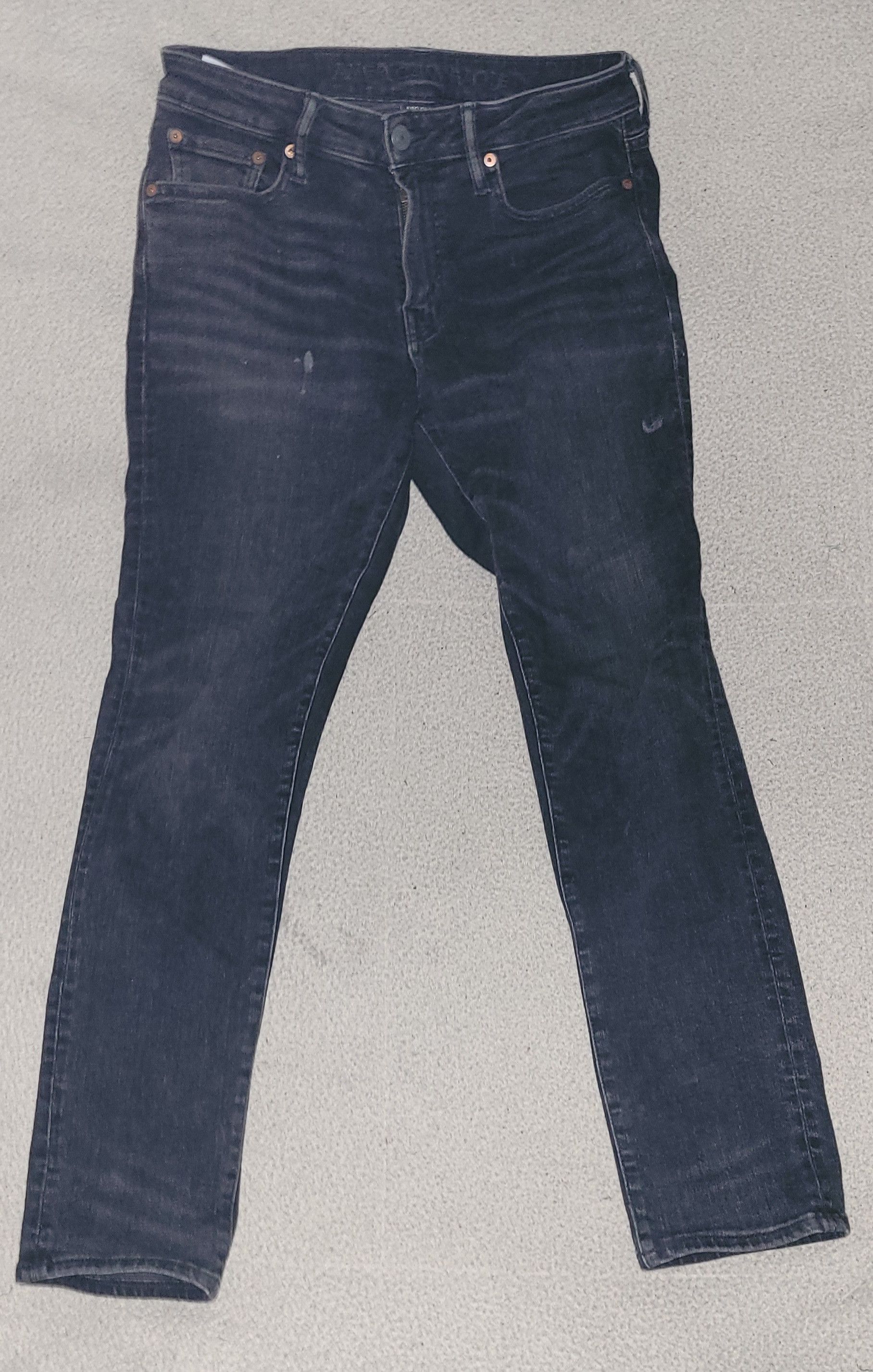American Eagle Outfitters America Eagle Black Denim Jeans Size US 31 - 2 Thumbnail