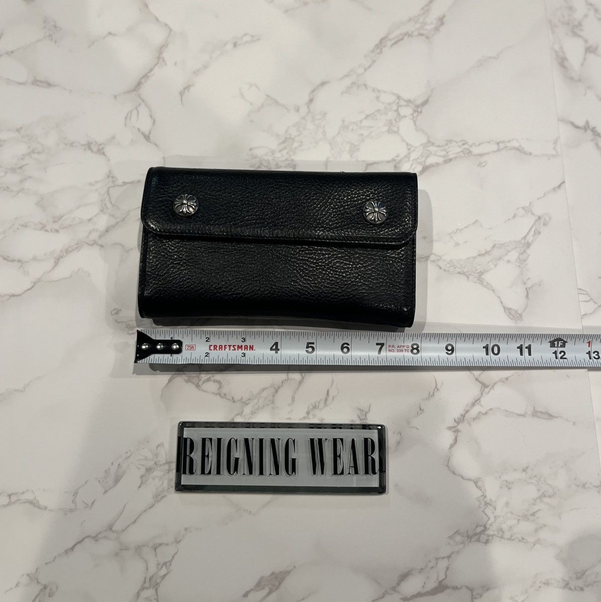 Chrome Hearts Chrome Hearts Wave Leather Wallet with Dagger Size ONE SIZE - 9 Thumbnail