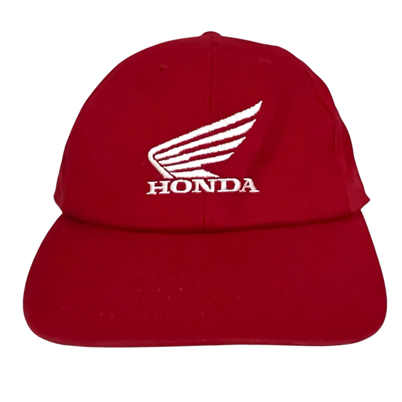 Honda VINTAGE Honda Motorcycles Hat Cap Red with White Wing Logo Embroidered Snapback Unisex Adults One Size 90s Racing Cars Dad Grunge Hipster Motorcycle Size ONE SIZE - 2 Thumbnail