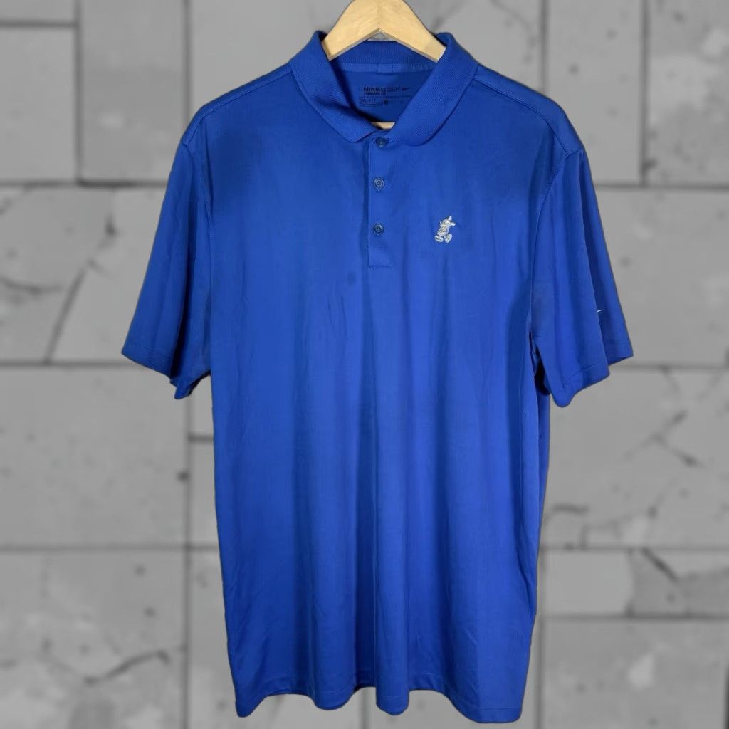 Nike VINTAGE Nike Golf Dri-Fit Mickey Mouse Polo Shirt Adult XL Blue Athletic Mens Size US XL / EU 56 / 4 - 1 Thumbnail