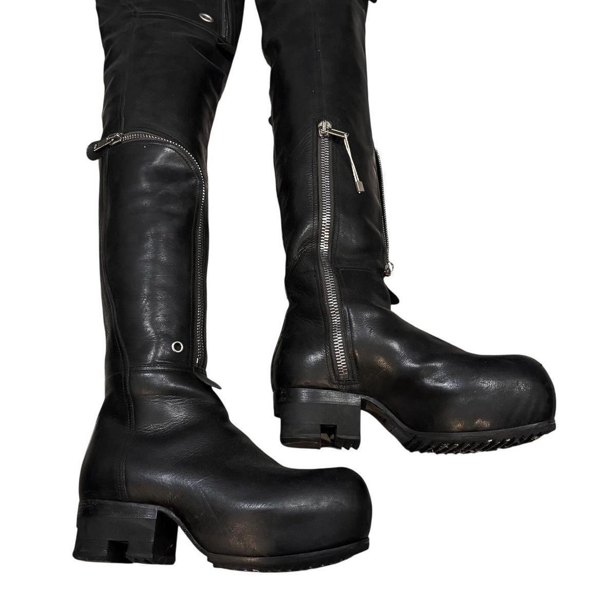 Rick Owens RickOwens Bauhaus Ballast thigh high boots Size US 7 / IT 37 - 3 Thumbnail