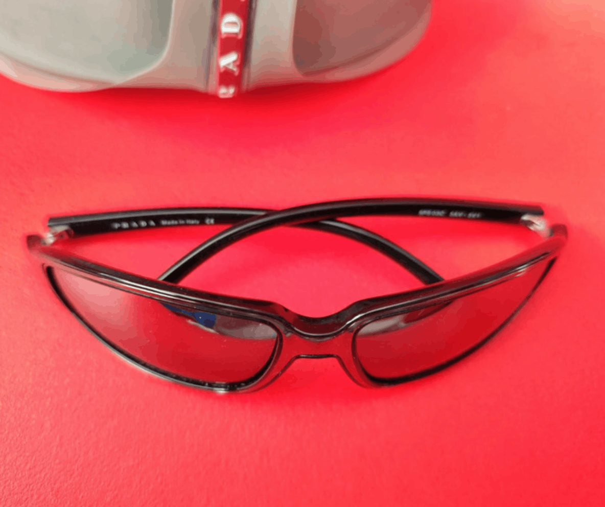 Prada × Vintage PRADA Sunglasses Rimless Sport Metal Frame Shield Wrap Size ONE SIZE - 9 Thumbnail