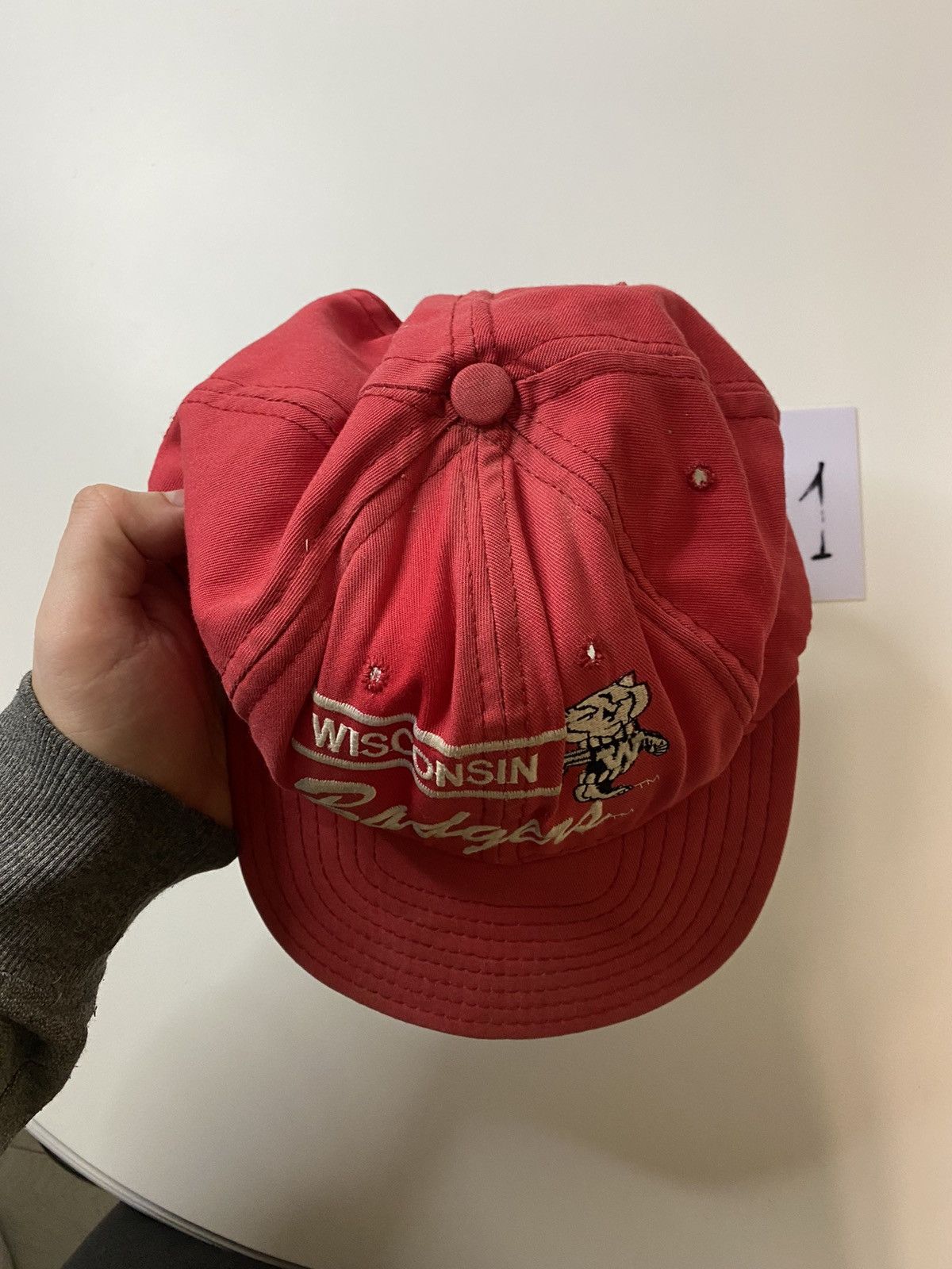 NCAA Wisconsin Badgers vintage made in USA cap hat Size ONE SIZE - 6 Thumbnail