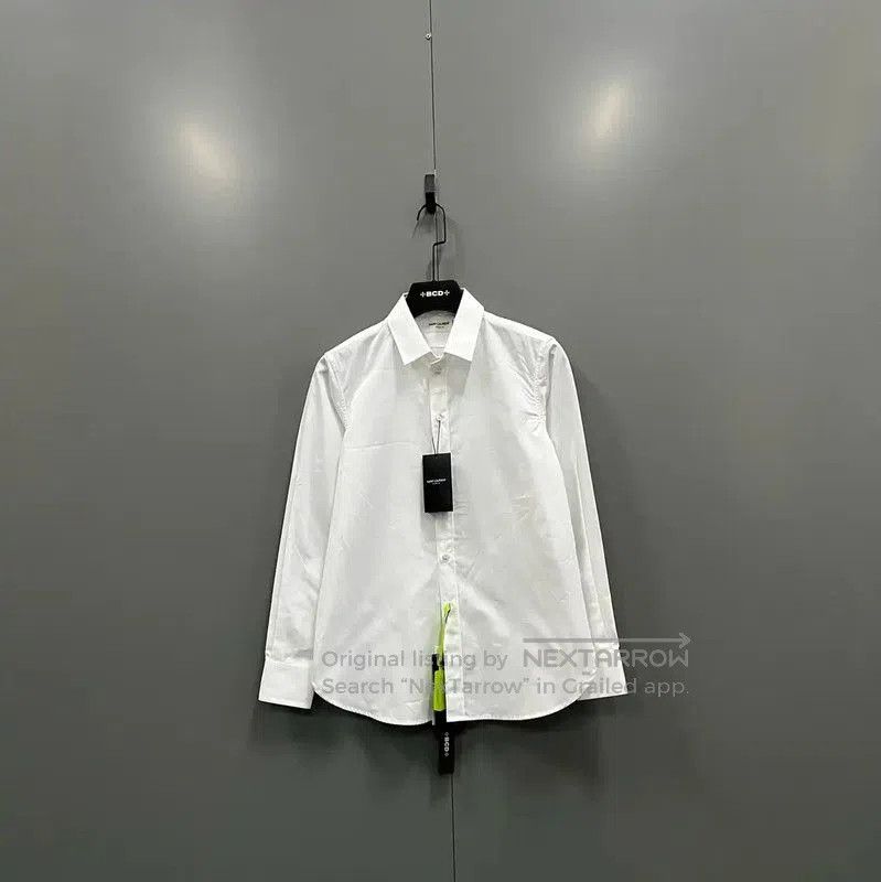 Yves Saint Laurent YSL Women's Spring Autumn White Cotton Long Sleeve Shirt . Size XXS / US 00 / IT 34 - 1 Thumbnail