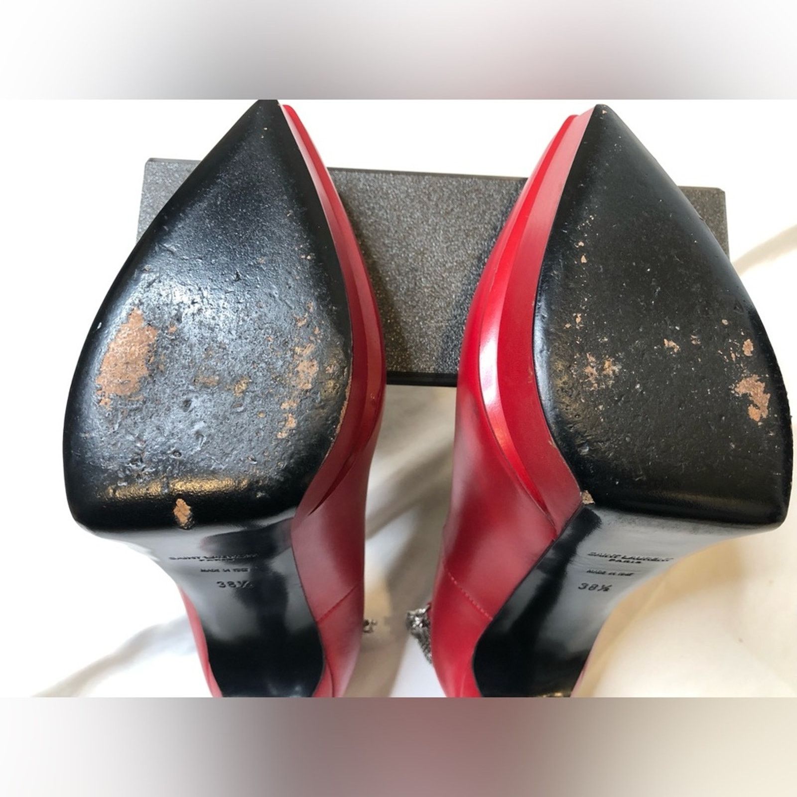 Yves Saint Laurent Yves Saint Laurent Women’s Janis Heel--Red—Size 38.5 Size US 8 / IT 38 - 7 Thumbnail