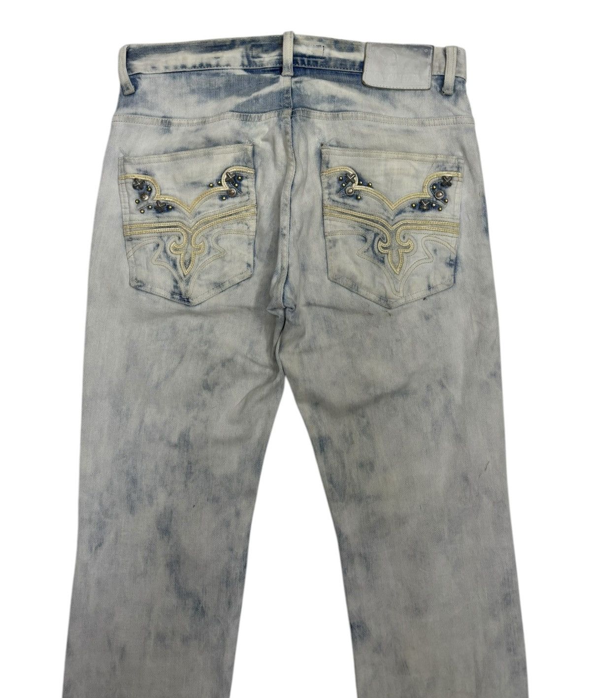 If Six Was Nine × Le Grande Bleu (L.G.B.) × Yasuyuki Ishii 🔥VINTAGE CLOUD72 BLEACHED DISTRESSED DENIM JEANS Size US 32 / EU 48 - 6 Thumbnail