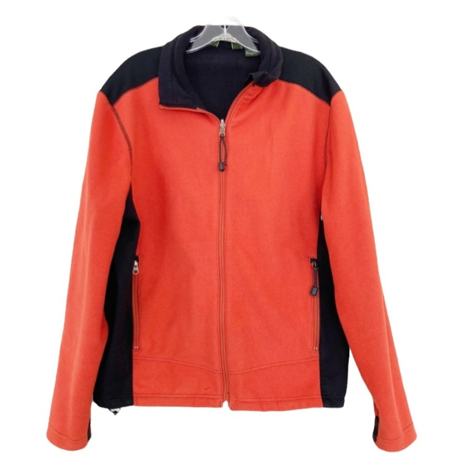 Eddie Bauer Orange Windcutter Fleece Jacket Sz M store