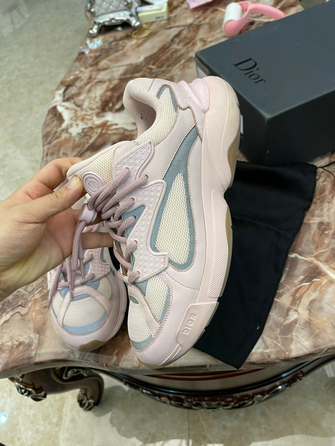 Dior Dior Men's 2025 Pink Sneaker 41 Near New Dior Logo Size US 8 / EU 41 - 4 Thumbnail