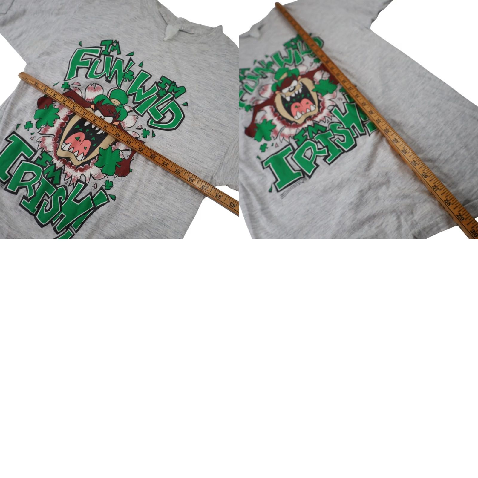 Vintage VINTAGE Taz "Im Irish" St Patrick's Day Graphic T Shirt Mens M Gray Size US M / EU 48-50 / 2 - 8 Thumbnail