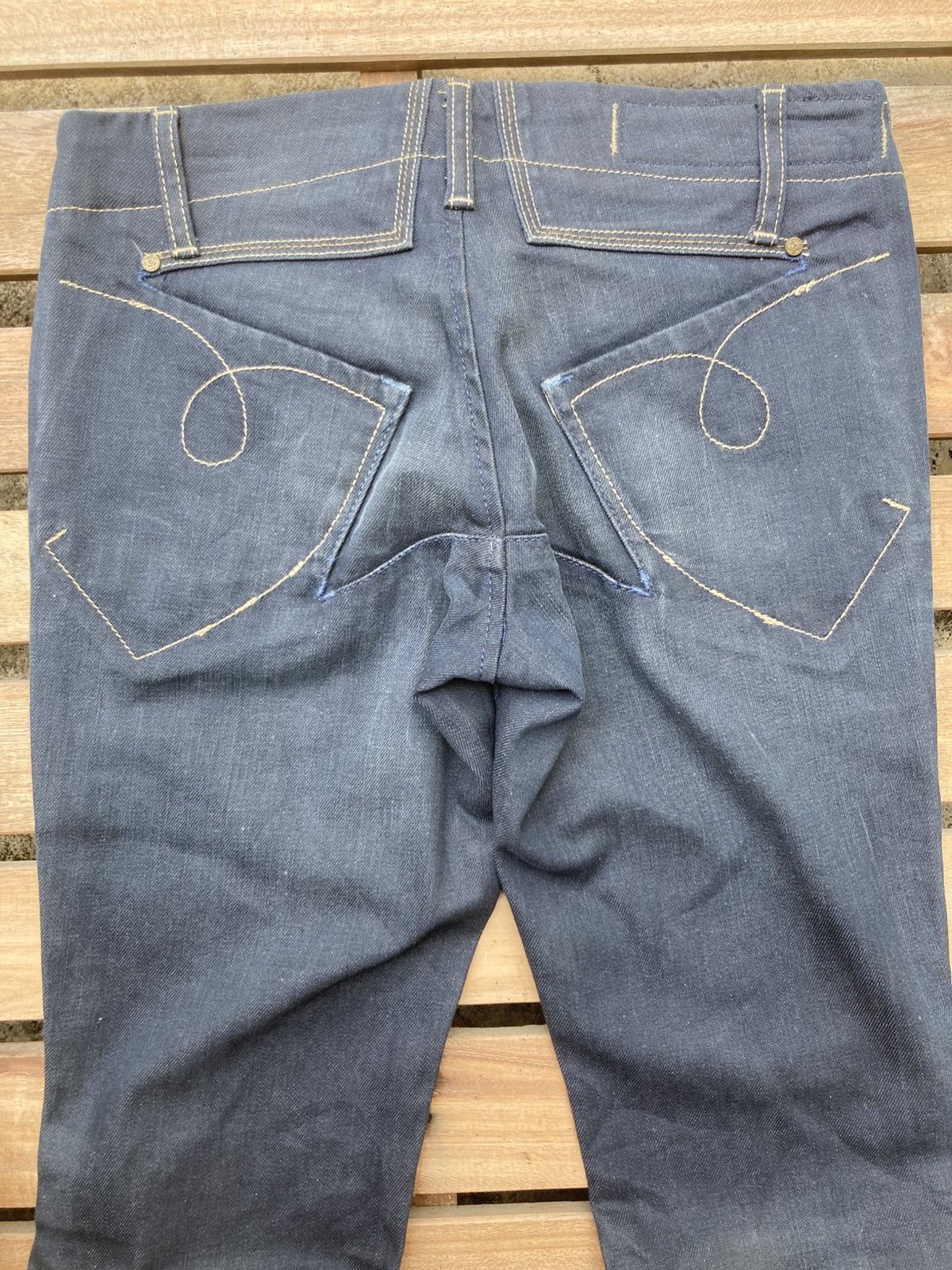Marithe + Francois Girbaud Le Jean De Marithe Francois Girbaud Flare Blue Star Jeans Size 30" / US 8 / IT 44 - 14 Thumbnail