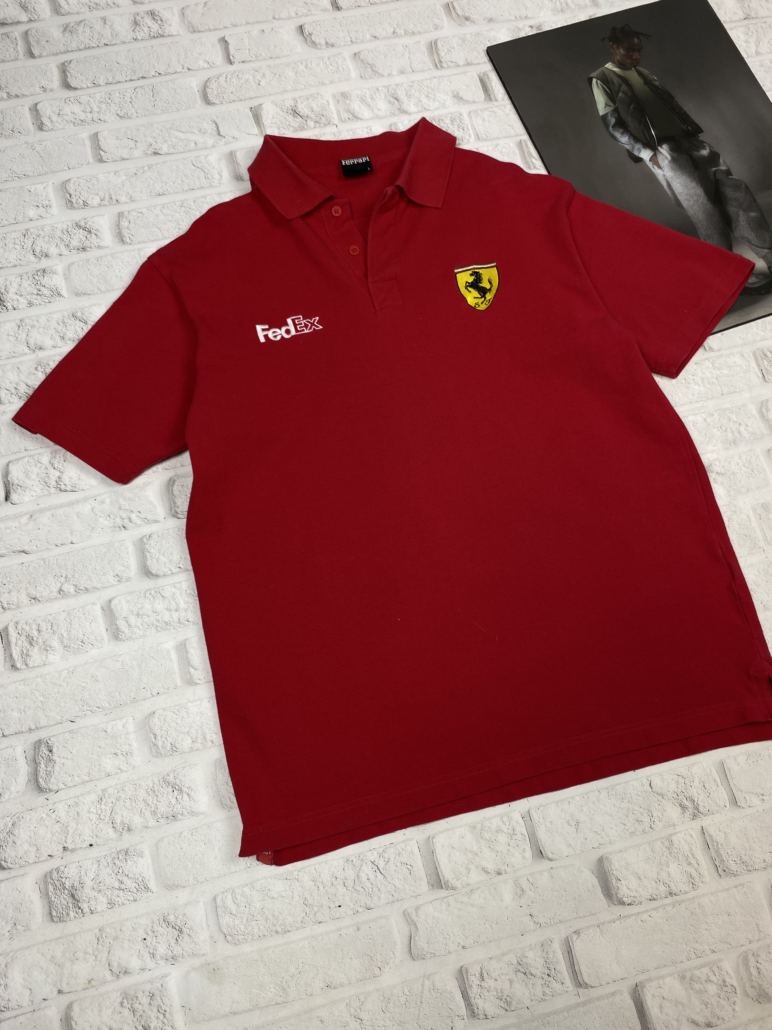 Ferrari VTG Ferrari Official Red Polo Embroidered Shirt Men's L 90’s Size US L / EU 52-54 / 3 - 2 Thumbnail