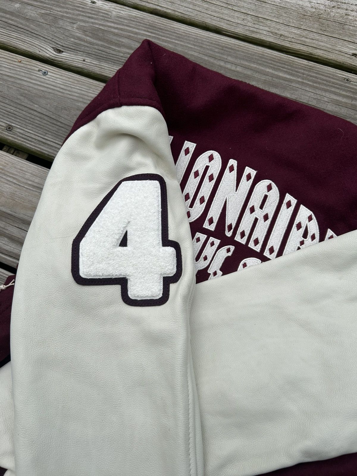 Billionaire Boys Club Astro Varsity Jacket - Burgundy/cream Size US S / EU 44-46 / 1 - 4 Thumbnail
