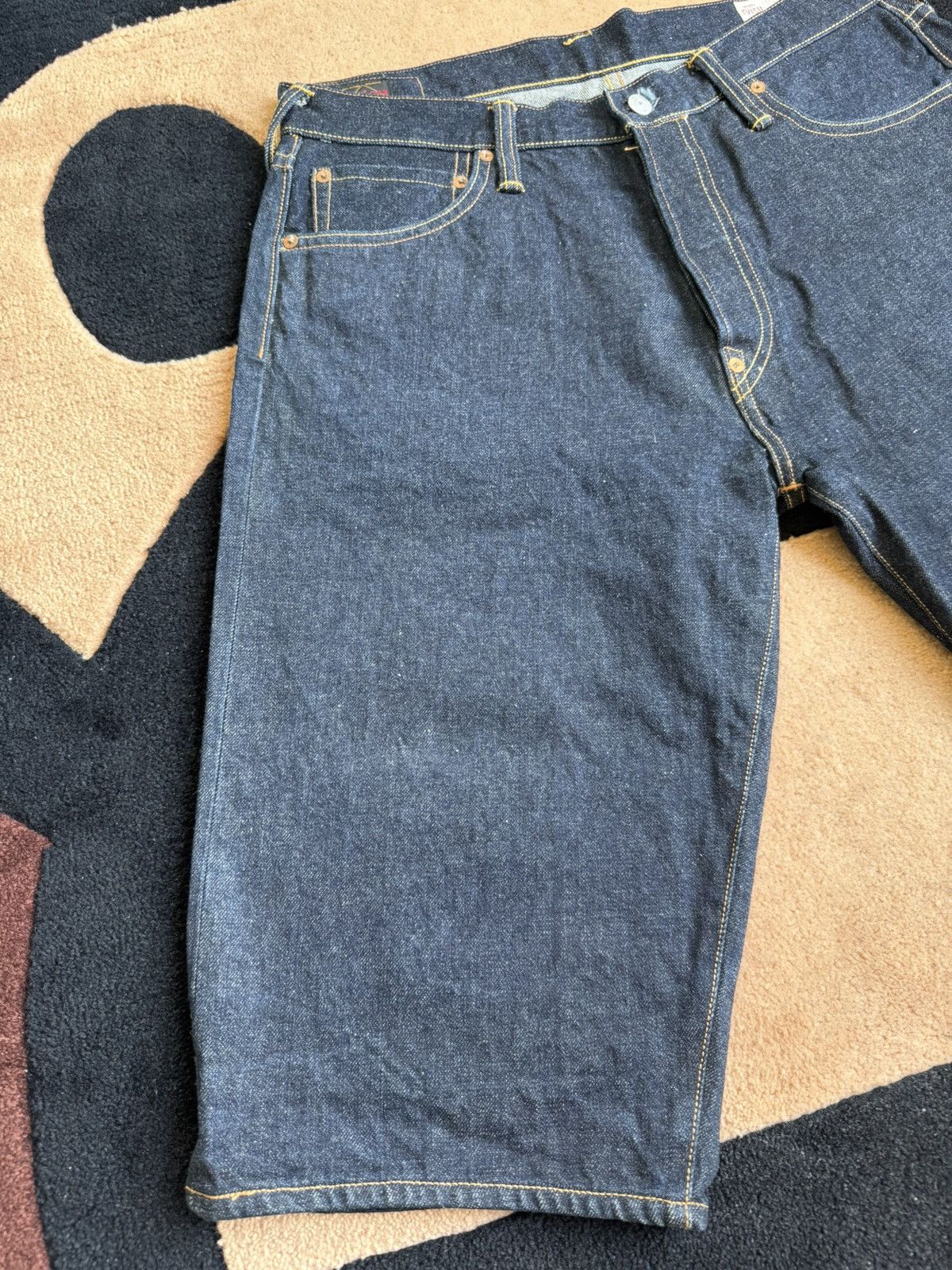 Evisu EVISU green daicock denim shorts！size：34 Size US 34 / EU 50 - 7 Thumbnail