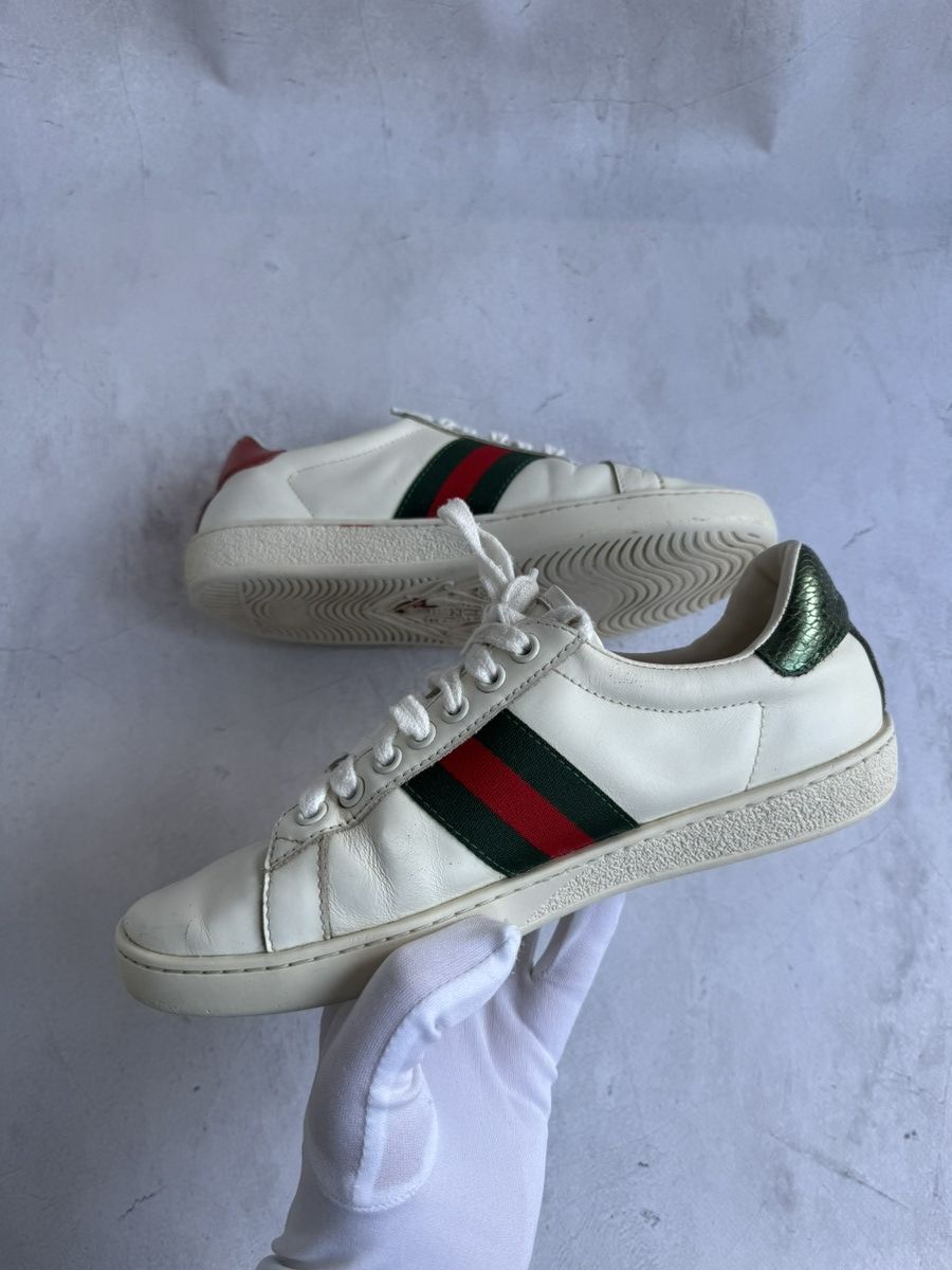 Gucci Gucci Sneakers Shoes White Leather Size US 10 / IT 40 - 10 Thumbnail