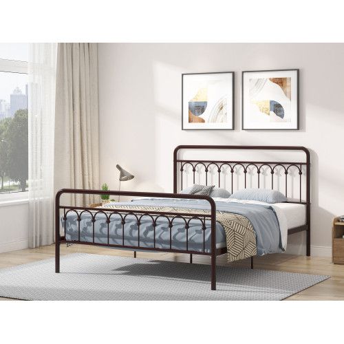 Designer × Homemade Tara Metal Bed Queen, Antique Brown Size US L / EU 52-54 / 3 - 1 Thumbnail