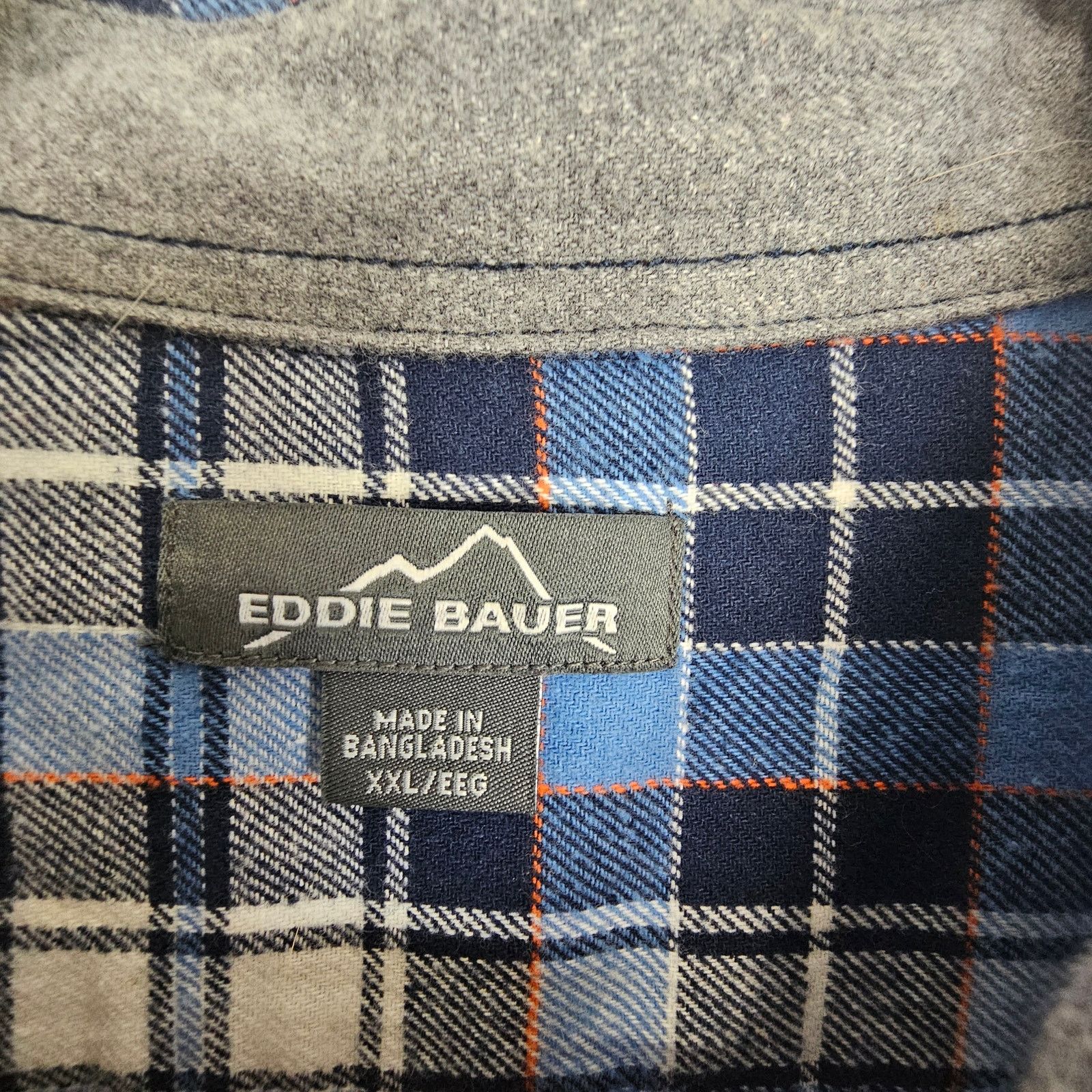 Eddie Bauer Eddie Bauer Mens Bristol Flannel Shirt Montauk Blue Plaid Size US XXL / EU 58 / 5 - 8 Thumbnail