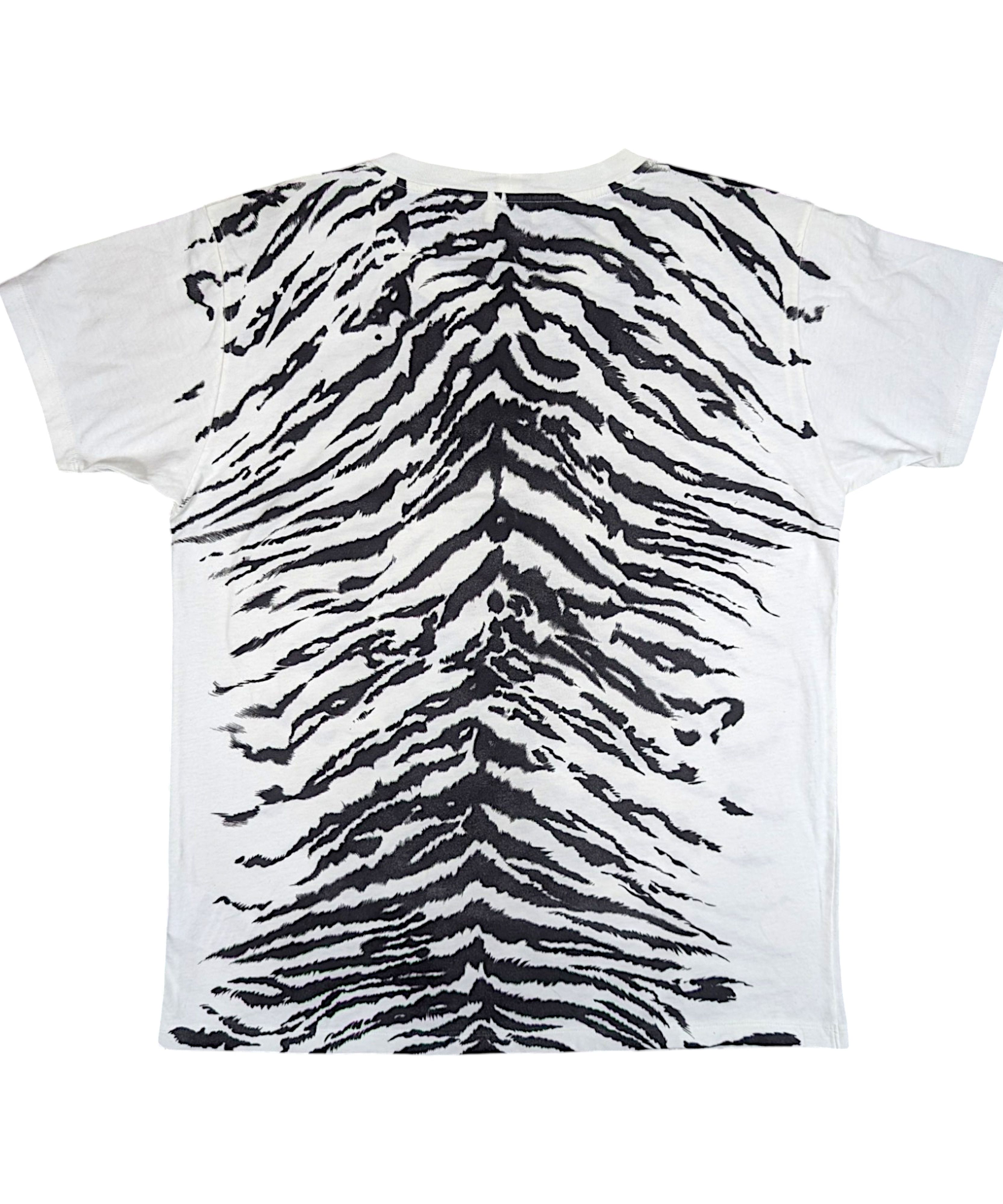 Saint Laurent Paris Saint Laurent 2013 Hedi Slimane White Black Zebra T Shirt Size US M / EU 48-50 / 2 - 2 Thumbnail