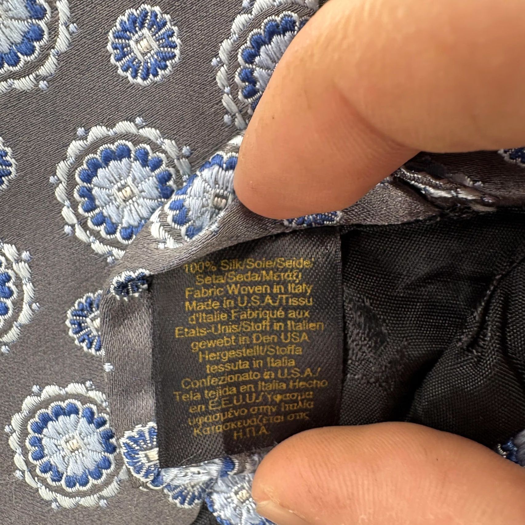 Brooks Brothers Brooks Brothers Tie Necktie Mens Gray Silk Jacquard Floral USA Italian Business Size ONE SIZE - 2 Thumbnail