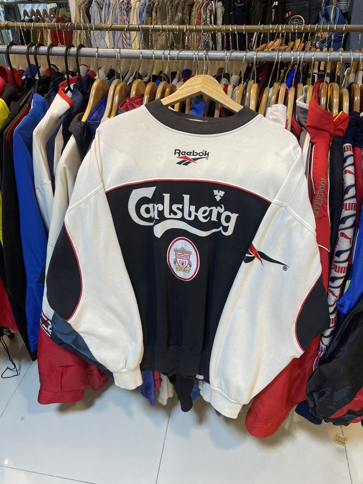 Reebok Vintage 1996-1998 Liverpool Traning Sweatshirt Size US L / EU 52-54 / 3 - 1 Thumbnail