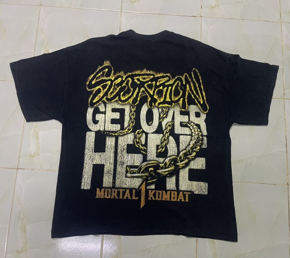 GOAT Crew Vintage Mortal Kombat Get Over Here Shirt Tee Size US XL / EU 56 / 4 - 10 Thumbnail