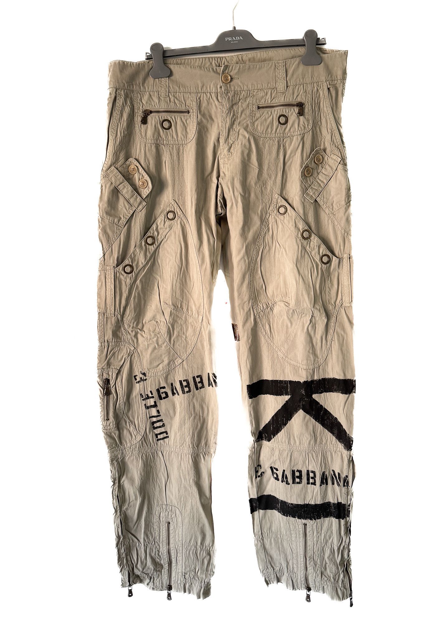Dolce & Gabbana S/S 2004 RUNWAY CARGO ARMY PANTS Size US 36 / EU 52 - 2 Thumbnail