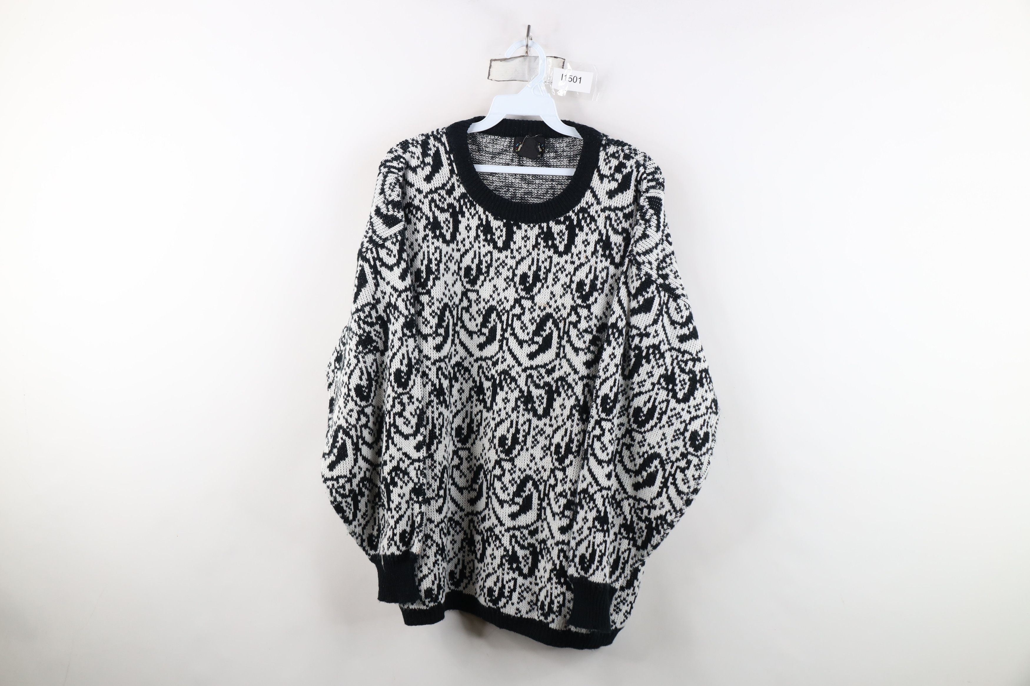 Vintage Vintage 90s Streetwear Paisley All Over Print Knit Sweater Size M / US 6-8 / IT 42-44 - 1 Thumbnail