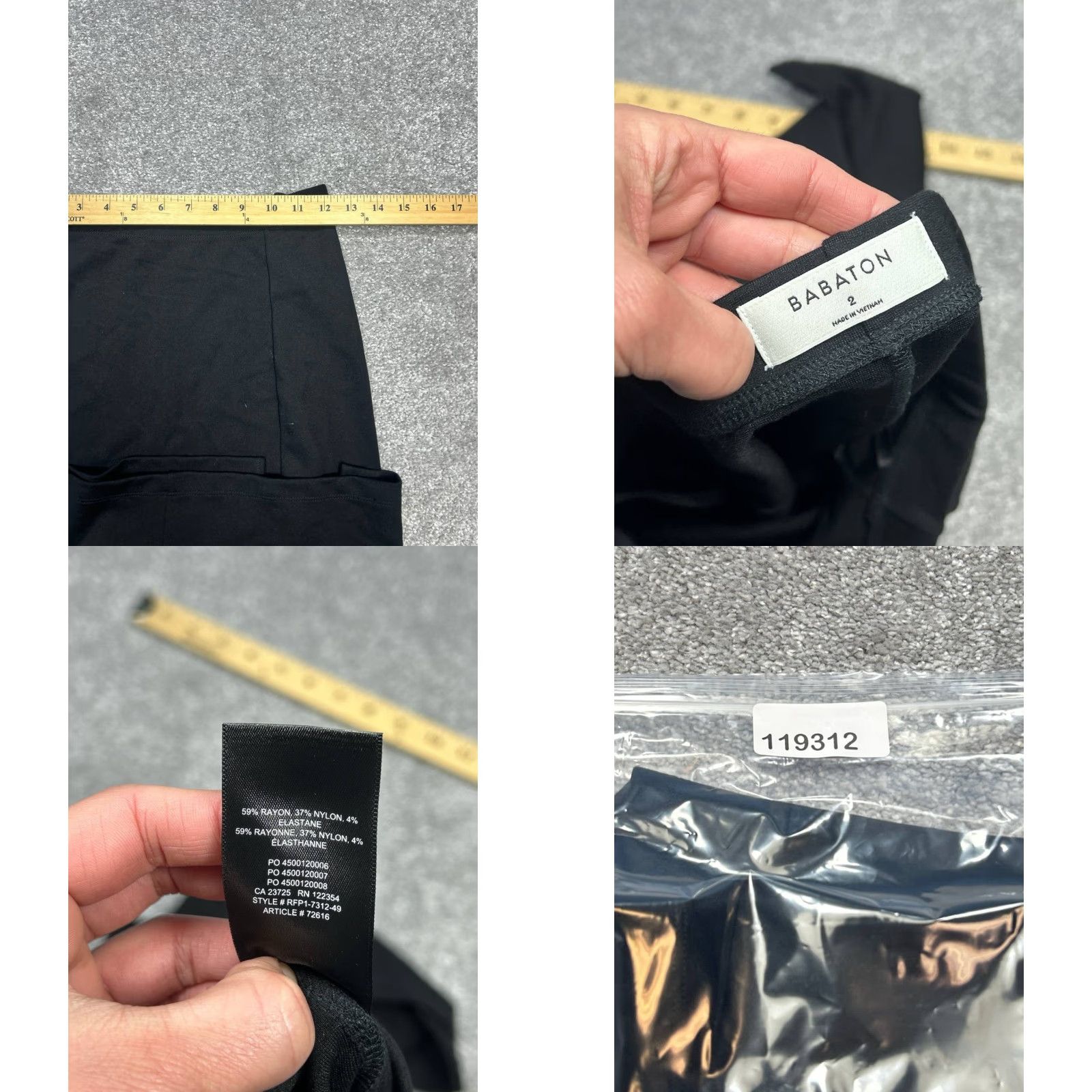 Aritzia Aritzia Babaton Pencil Front Slit Skirt Womens 2 Black Nylon Spandex Midi Straight & Pencil Classic Modern Casual Party/Cocktail Size 26" / US 2 / IT 38 - 8 Thumbnail
