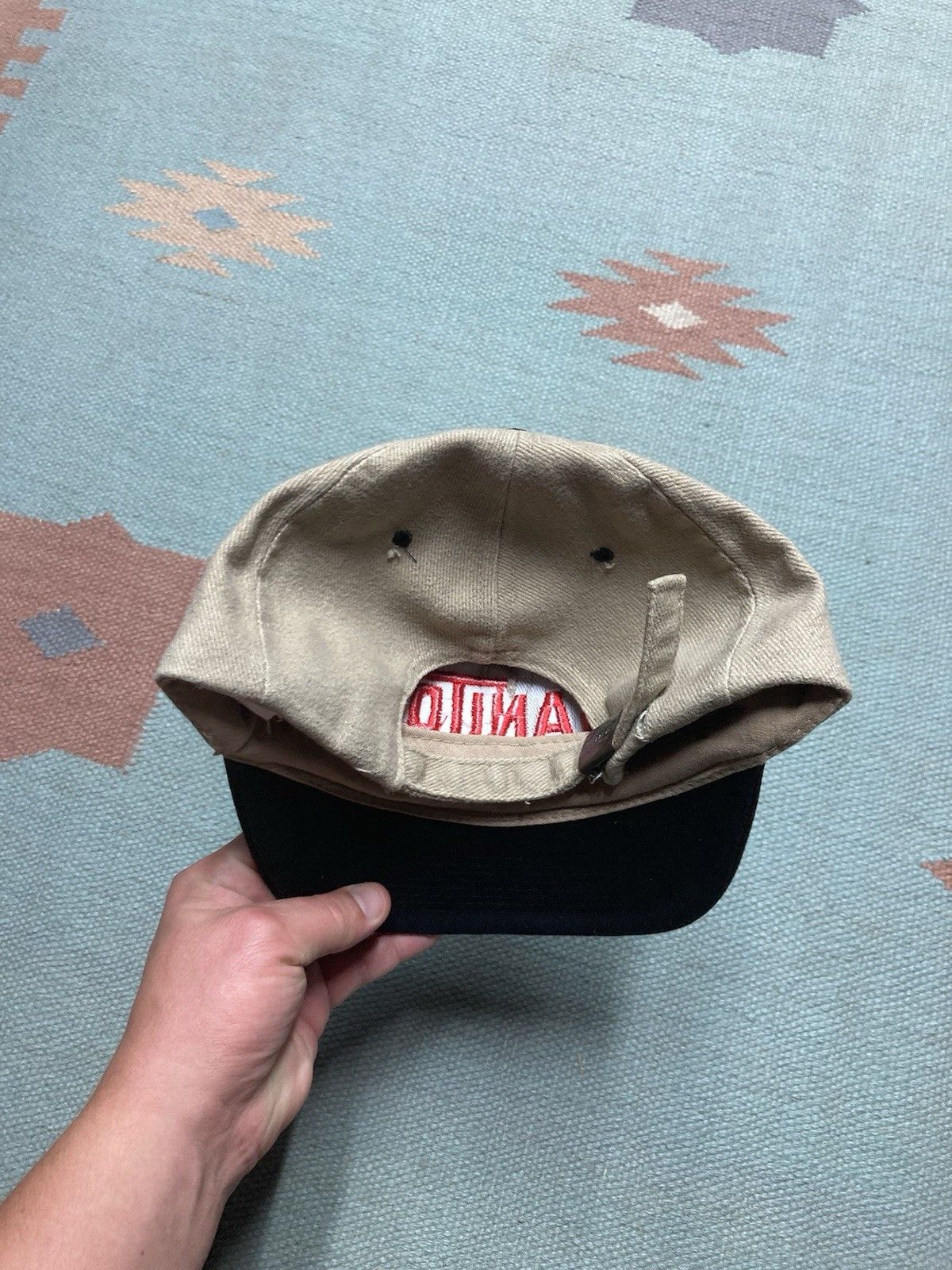 Vintage Vintage Strapback hat Manitou rough terrain lift trucks tan Size ONE SIZE - 4 Thumbnail