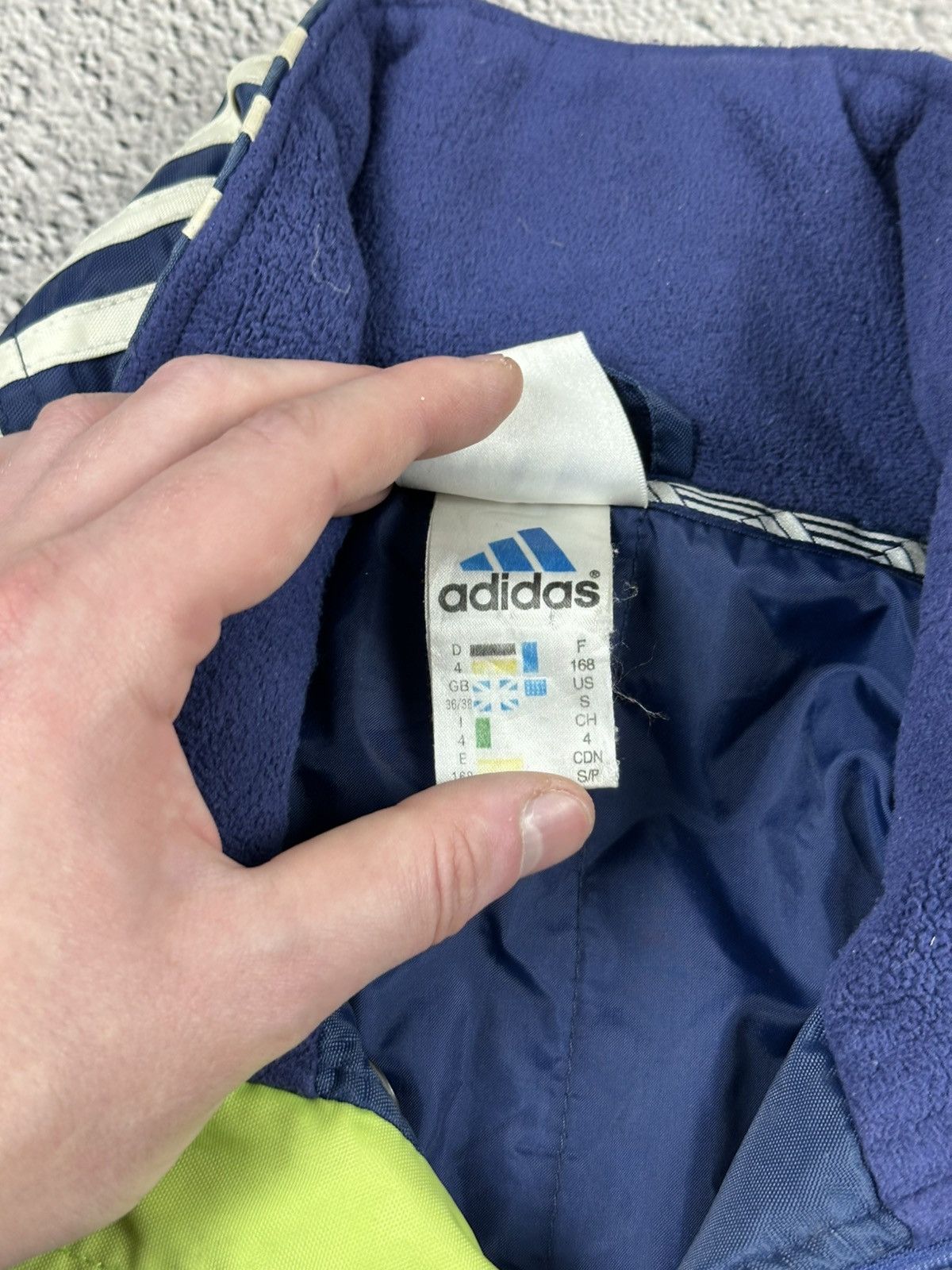 Adidas Vintage Adidas Down Puffer Jacket Striped Nylon Y2K Style Size US S / EU 44-46 / 1 - 9 Thumbnail