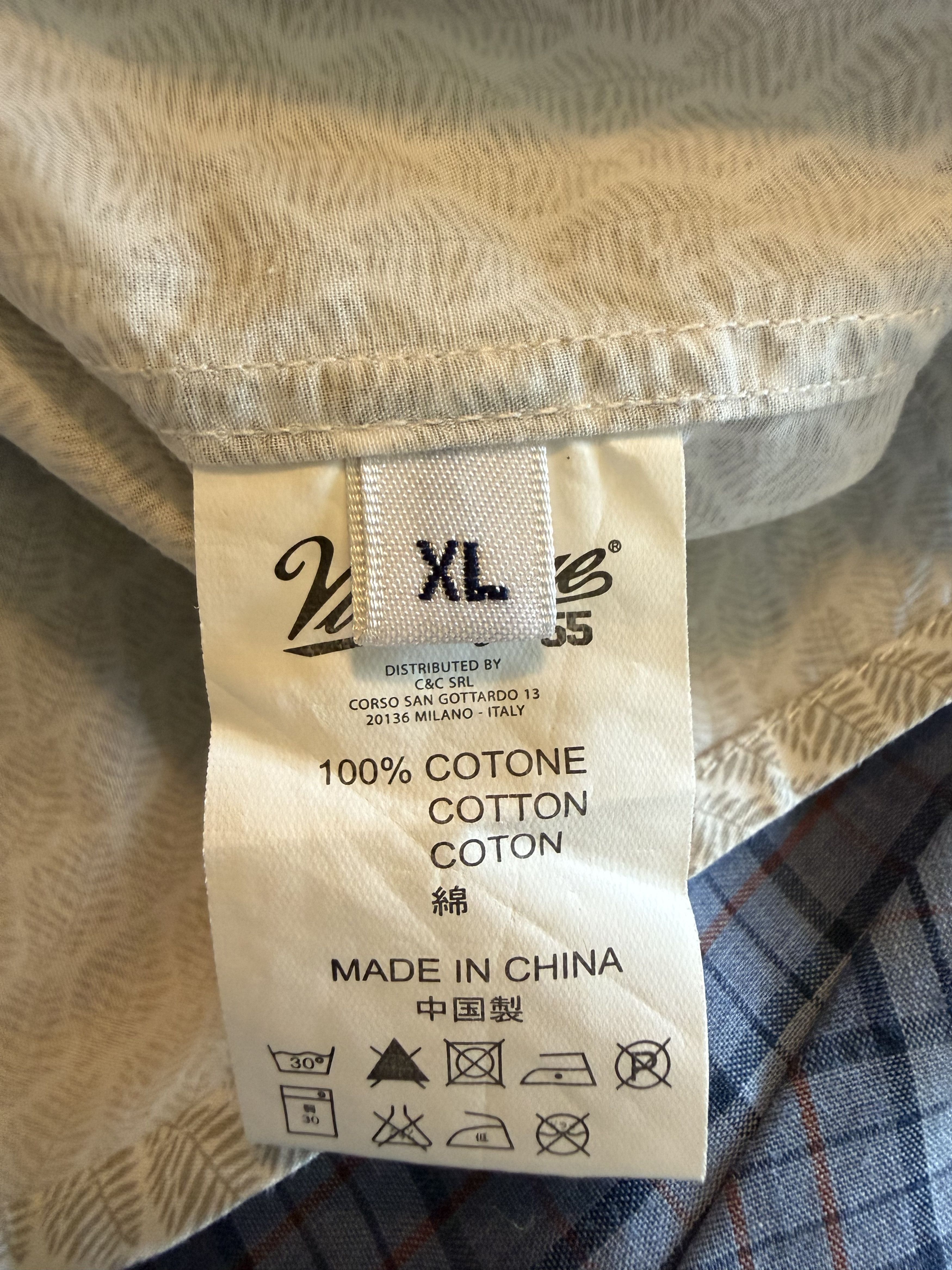 Other Vintage 55 White/Tan L/S Shirt, Euro XL (Fits Like a M/L) Size US XL / EU 56 / 4 - 6 Thumbnail